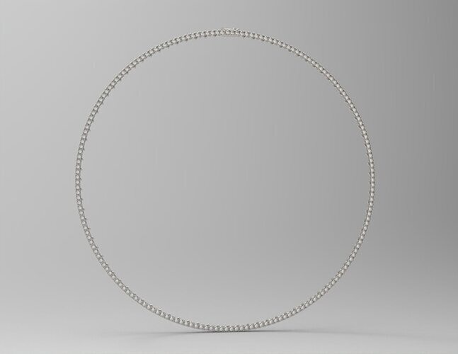 Tennis Necklace 0l03ct Half Diamond