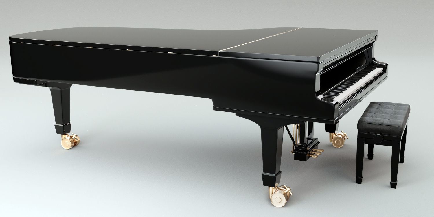 Grand Piano full detailed with Rig 3D model_4