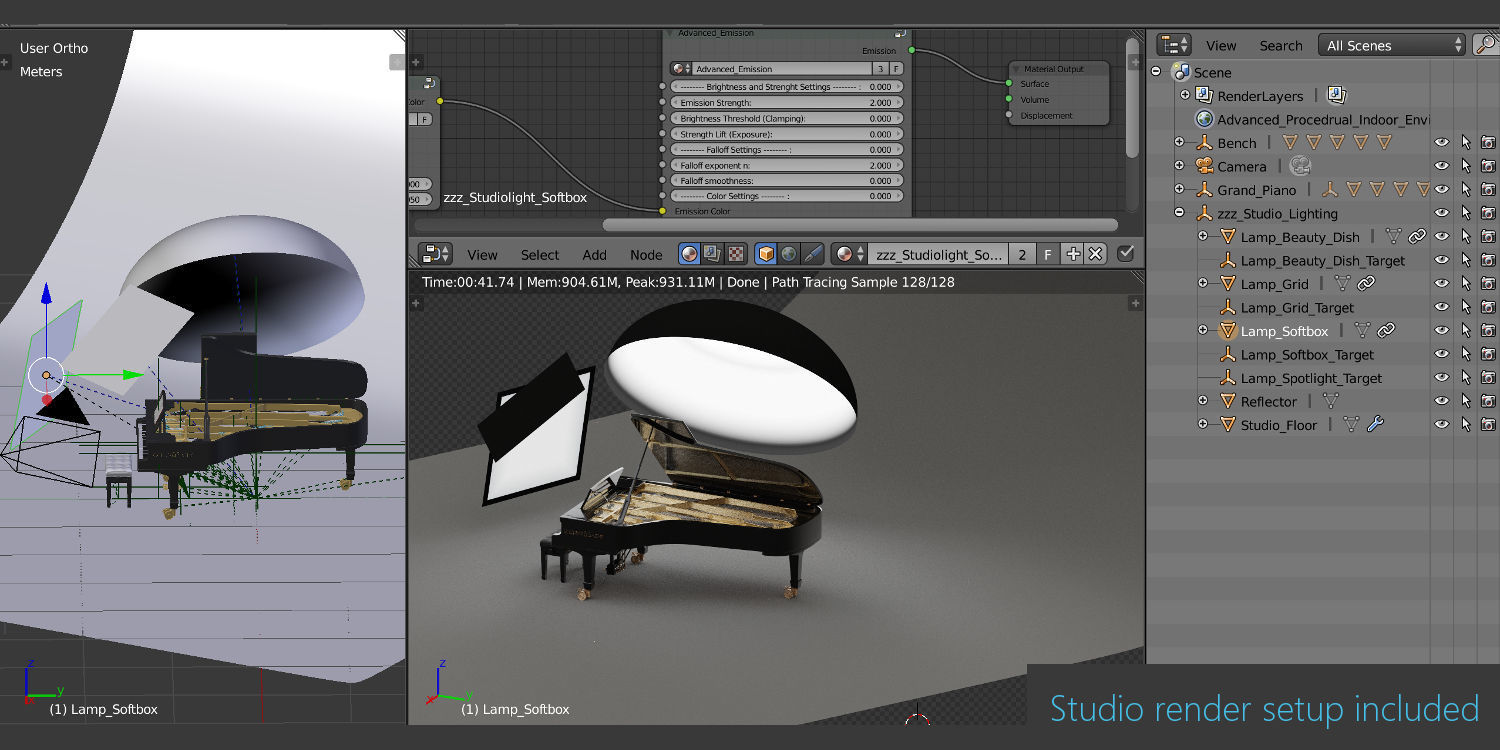 Grand Piano full detailed with Rig 3D model_10