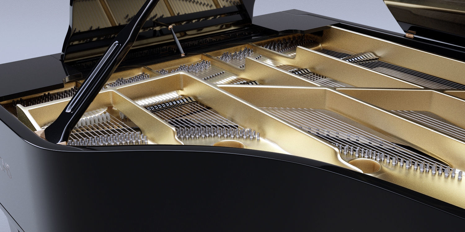 Grand Piano full detailed with Rig 3D model_3