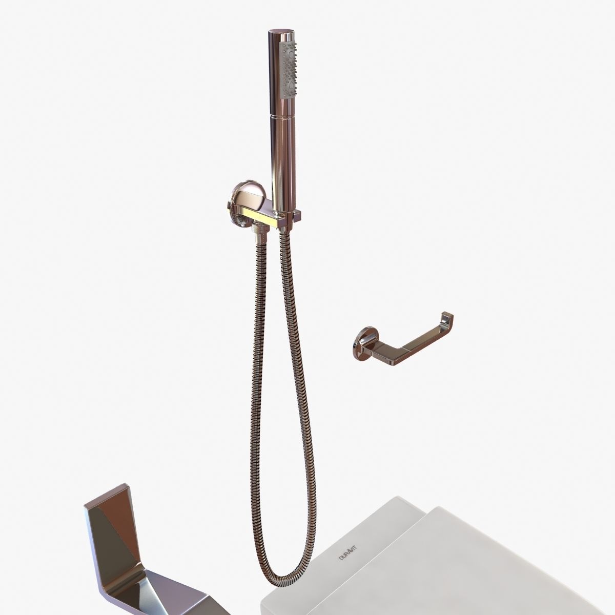 Waterworks plumbing fixtures  kohler bathtub  duravit toilet 3D model_4