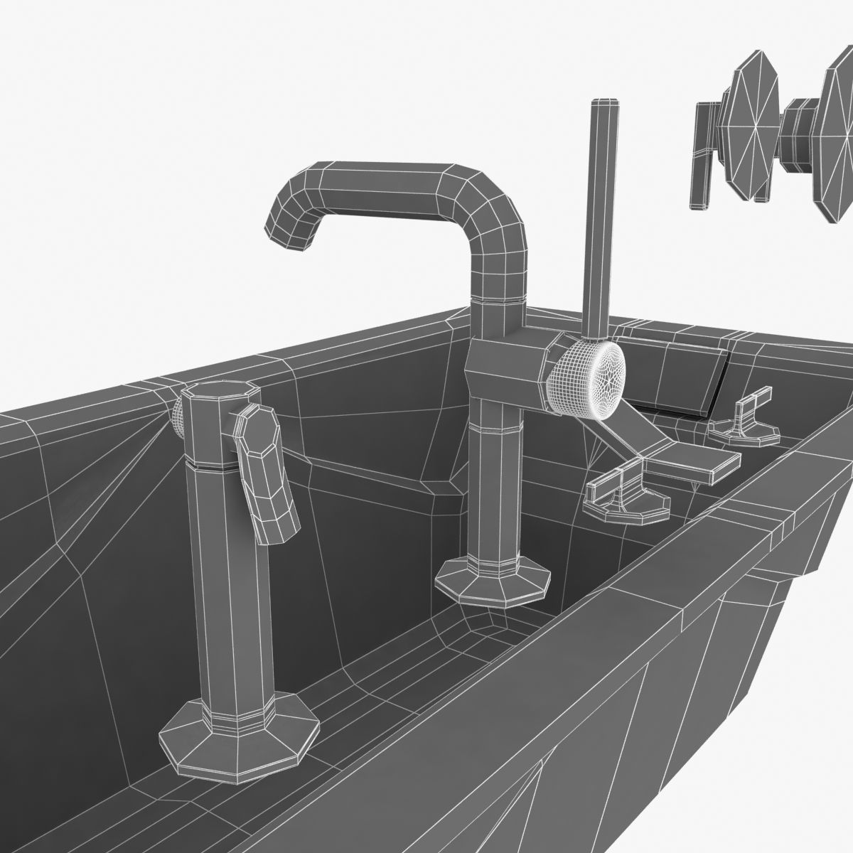 Waterworks plumbing fixtures  kohler bathtub  duravit toilet 3D model_6