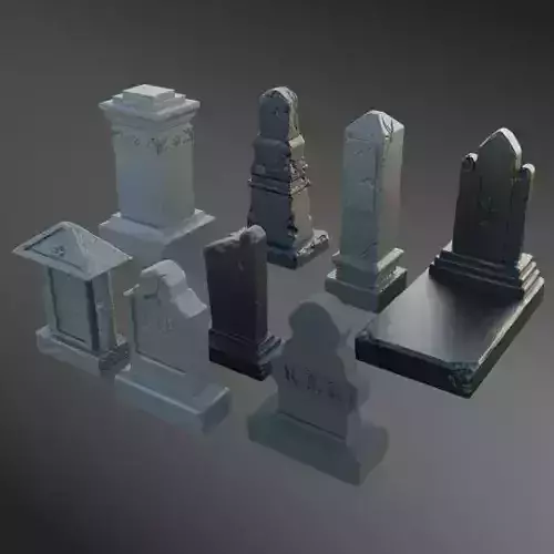 Gravestones 3D print model