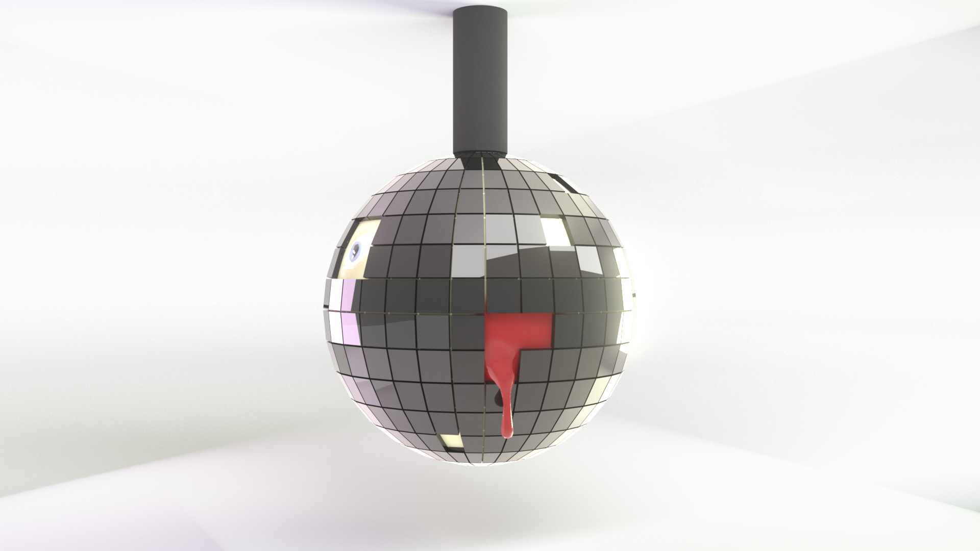 Horror disco ball Low-poly 3D model_7