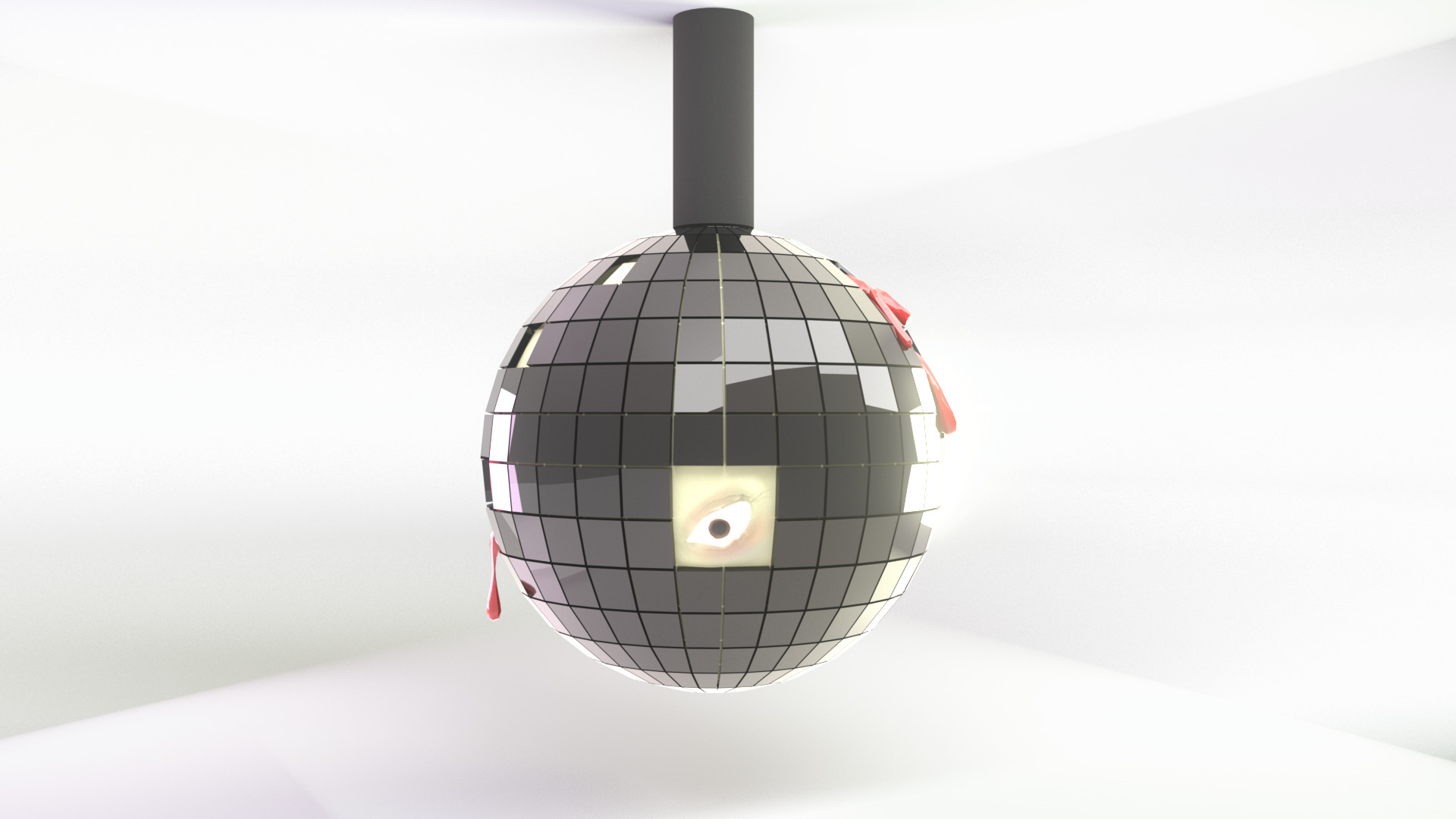 Horror disco ball Low-poly 3D model_6