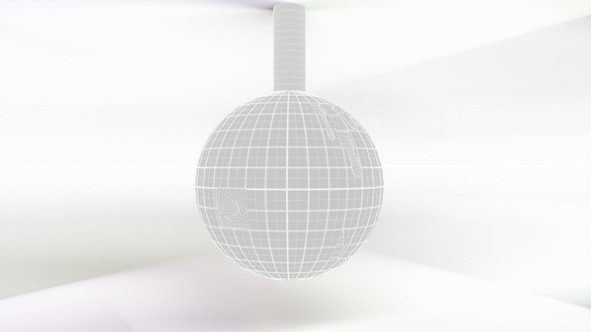 Horror disco ball Low-poly 3D model_2