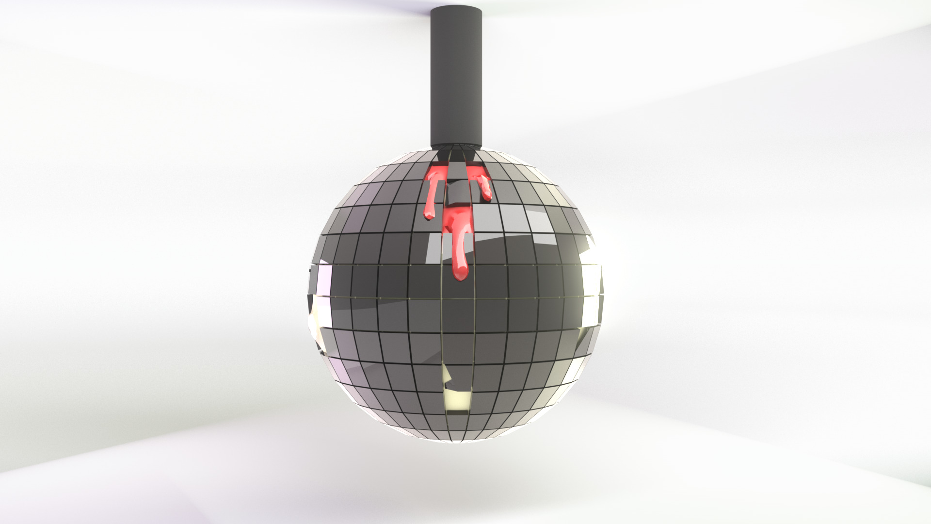 Horror disco ball Low-poly 3D model_9