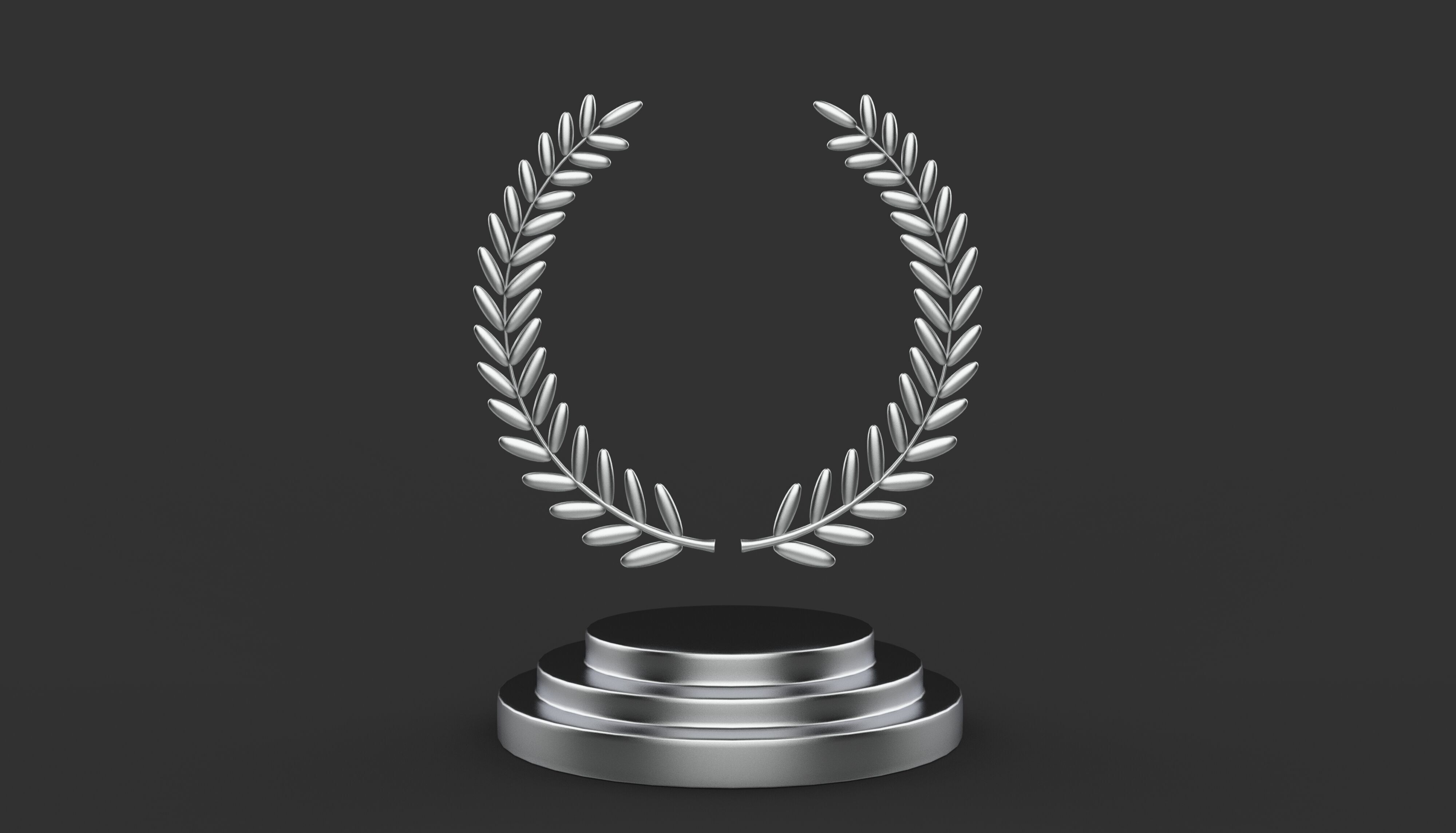 Winners podium laurel wreath 3D model_3