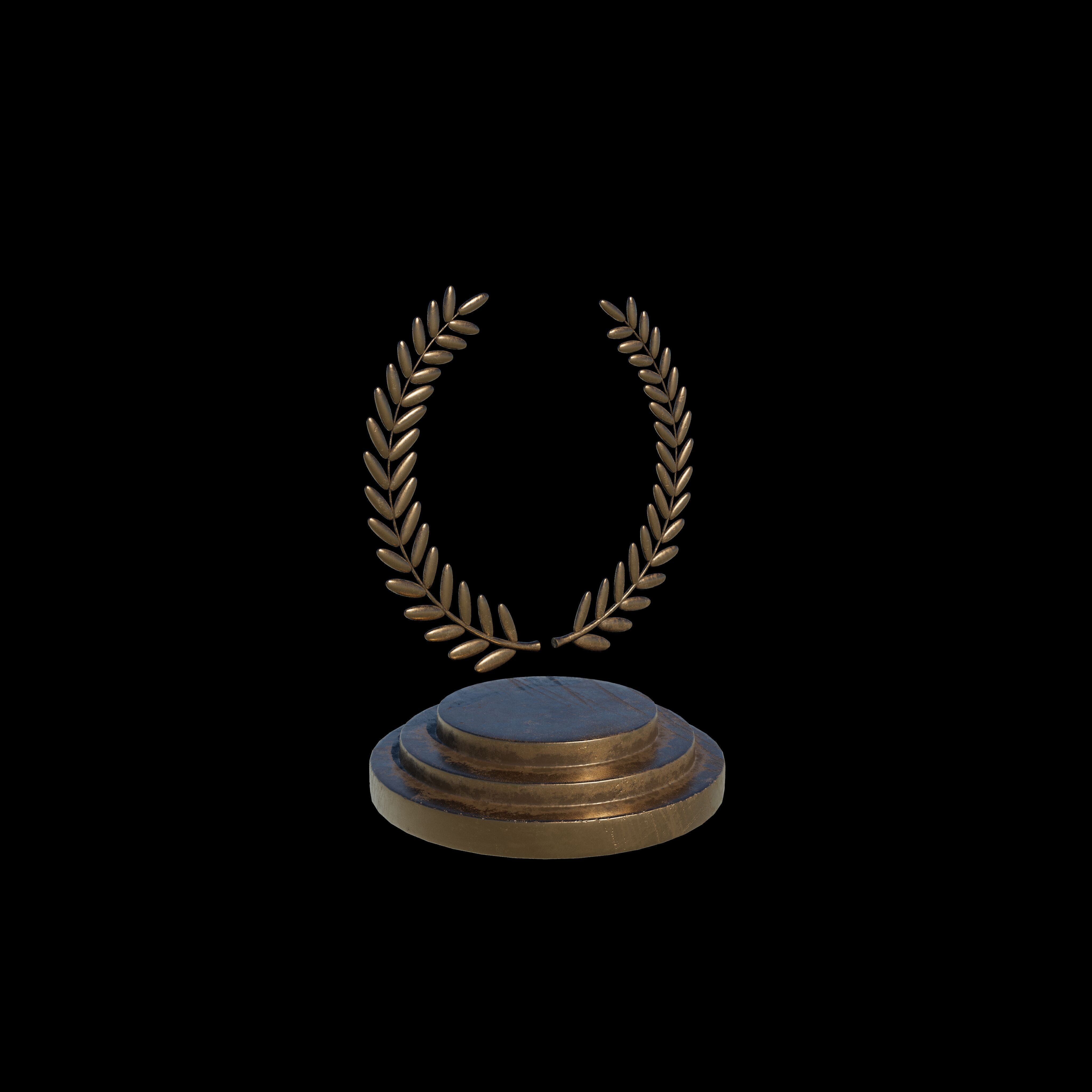 Winners podium laurel wreath 3D model_5