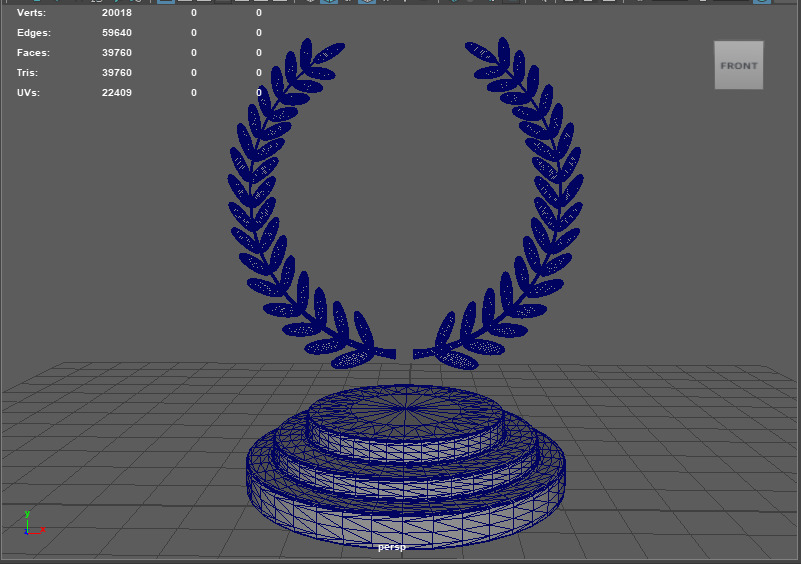 Winners podium laurel wreath 3D model_12