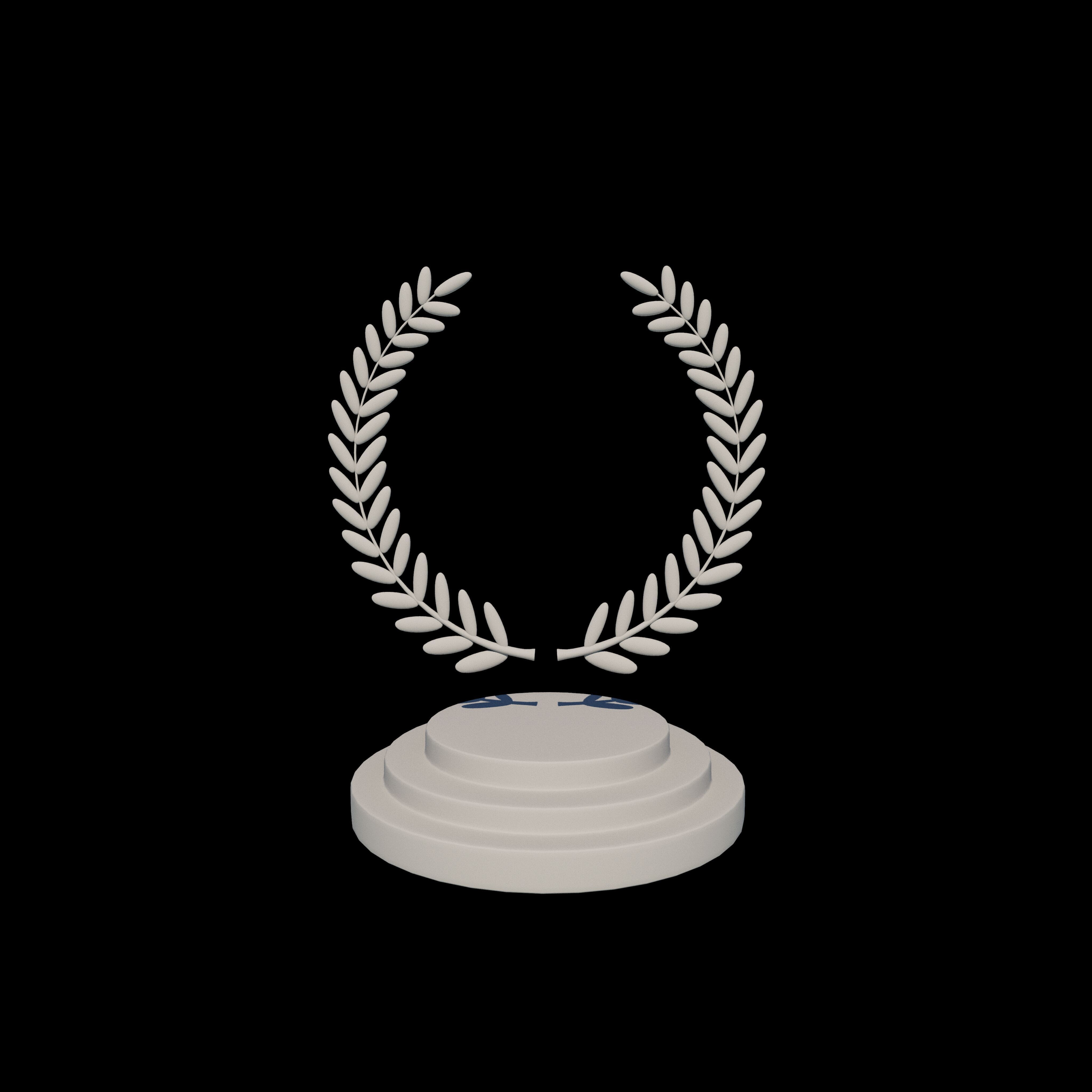 Winners podium laurel wreath 3D model_8