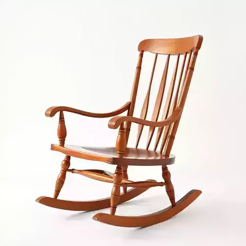Classic Wooden Rocking Chair Model Pack