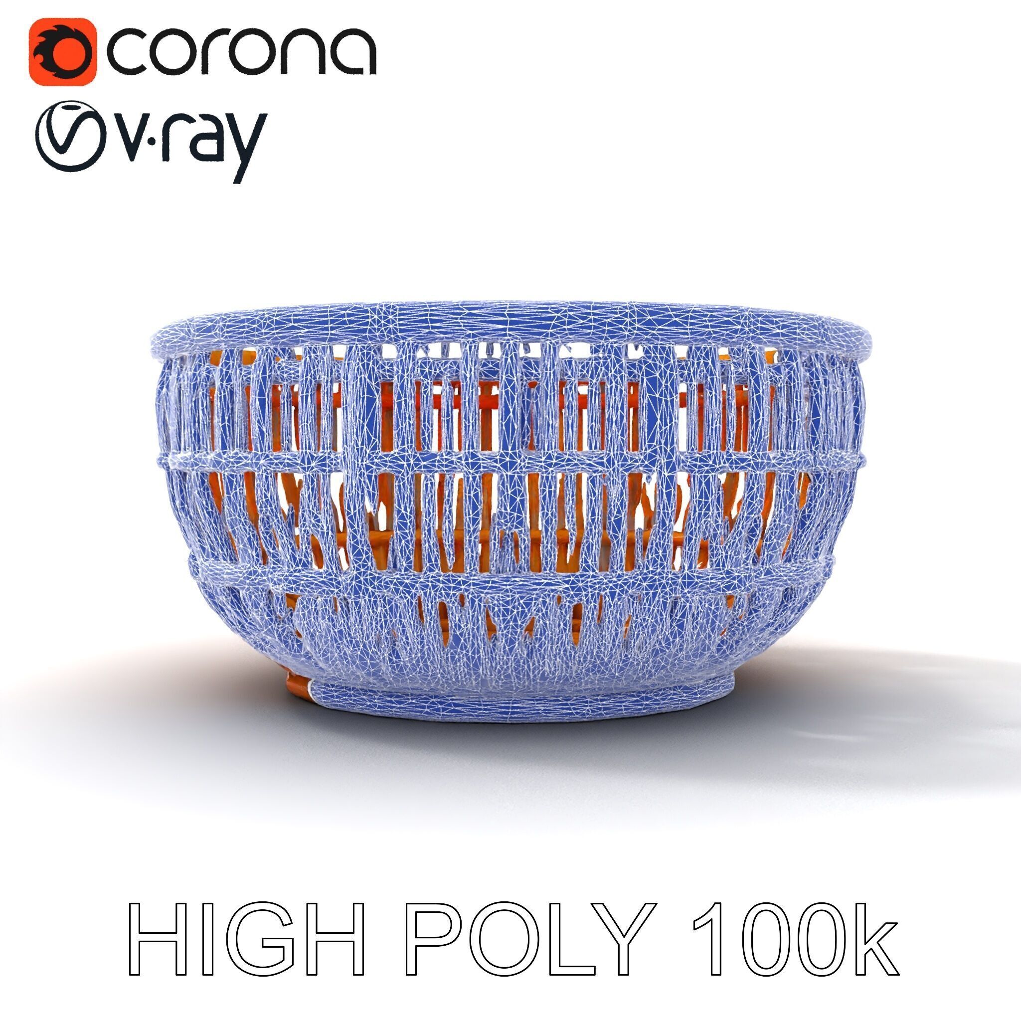 Wicker Basket D Model Pack Low-poly 3D model_26