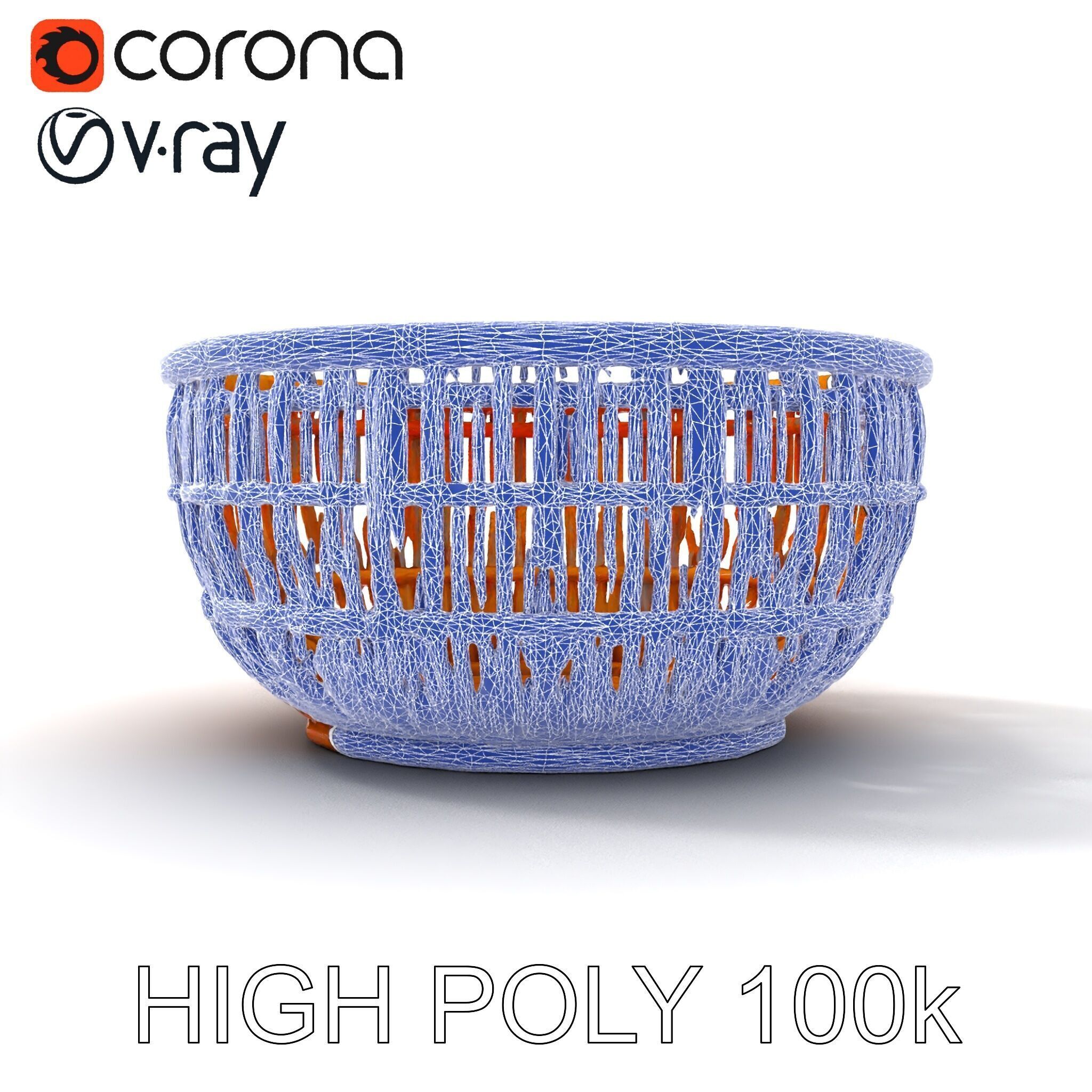 Wicker Basket D Model Pack Low-poly 3D model_25