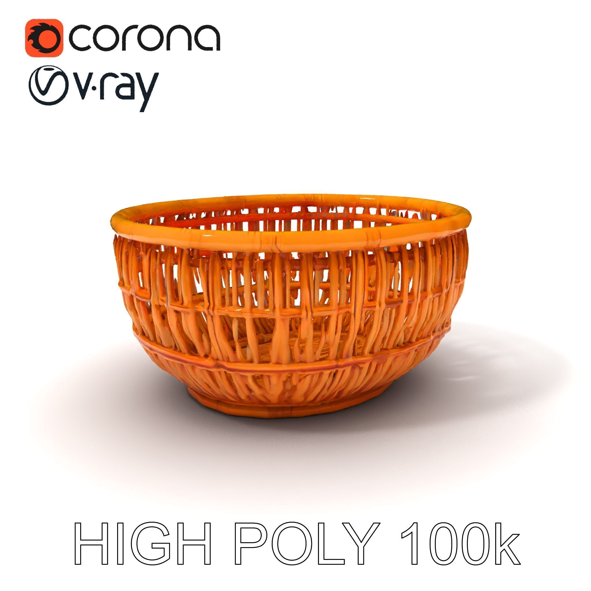 Wicker Basket D Model Pack Low-poly 3D model_14