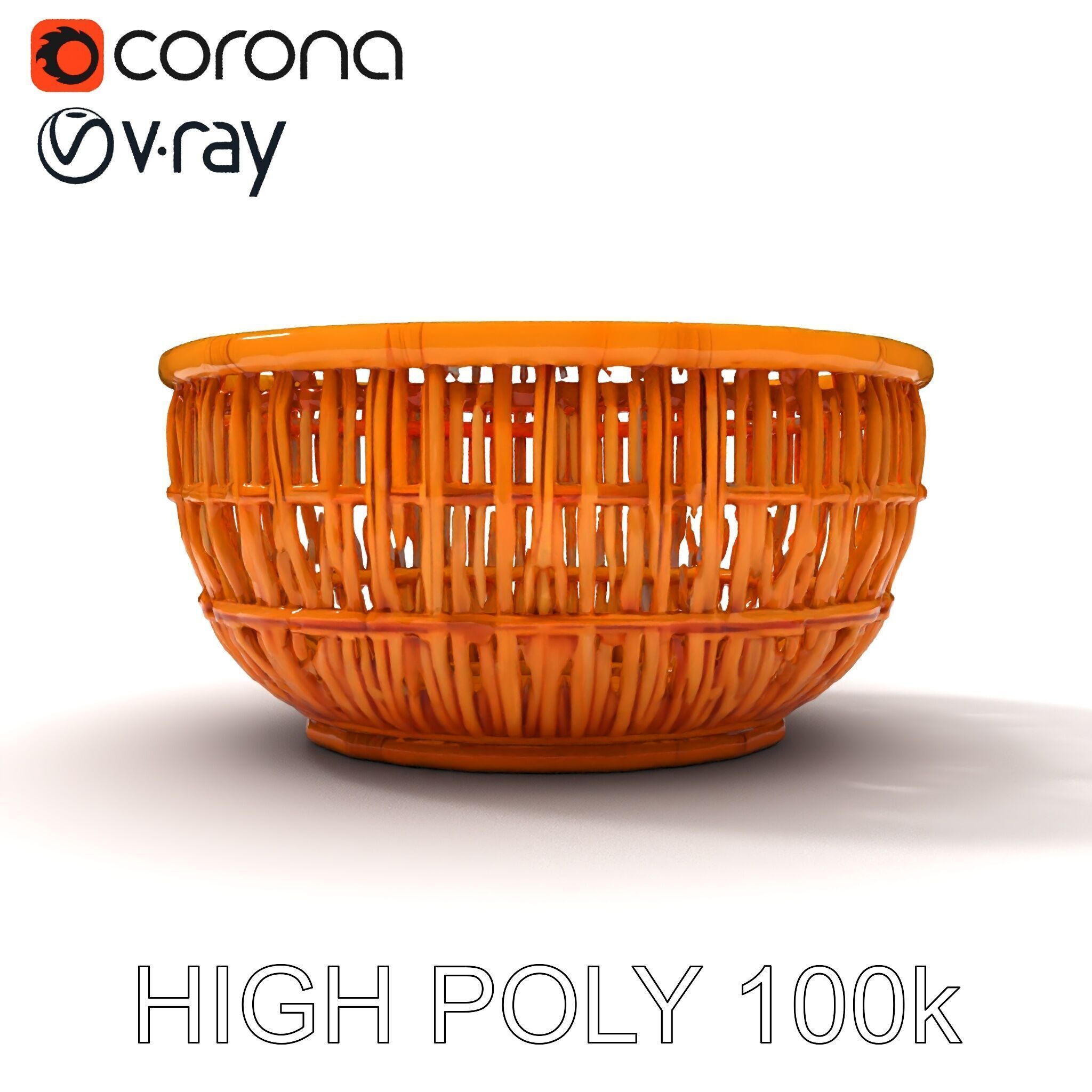 Wicker Basket D Model Pack Low-poly 3D model_18
