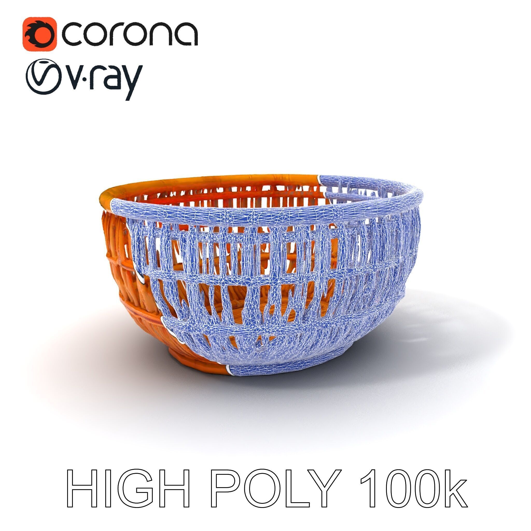 Wicker Basket D Model Pack Low-poly 3D model_31