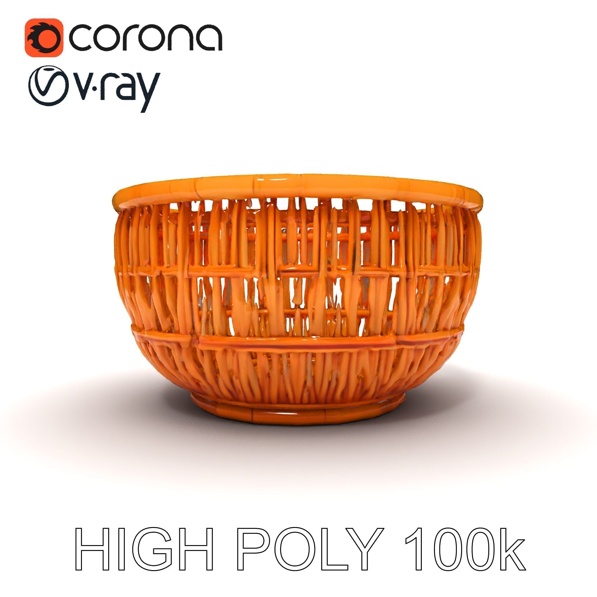 Wicker Basket D Model Pack Low-poly 3D model_13