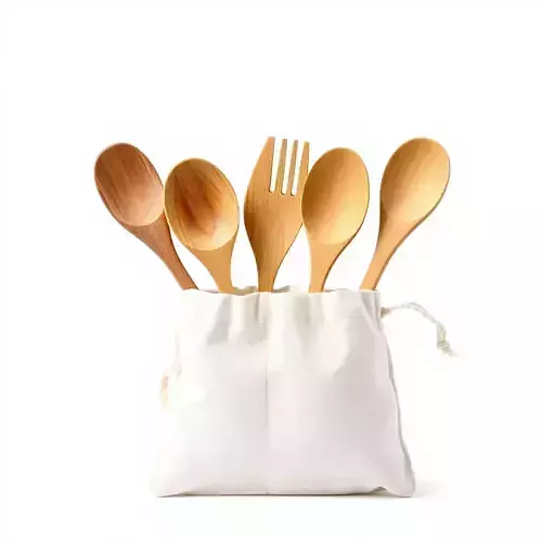 Bamboo Kitchen Utensils Model Pack