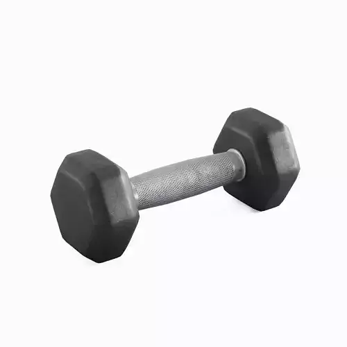 Rubber Dumbbell 01 Low-poly 3D model
