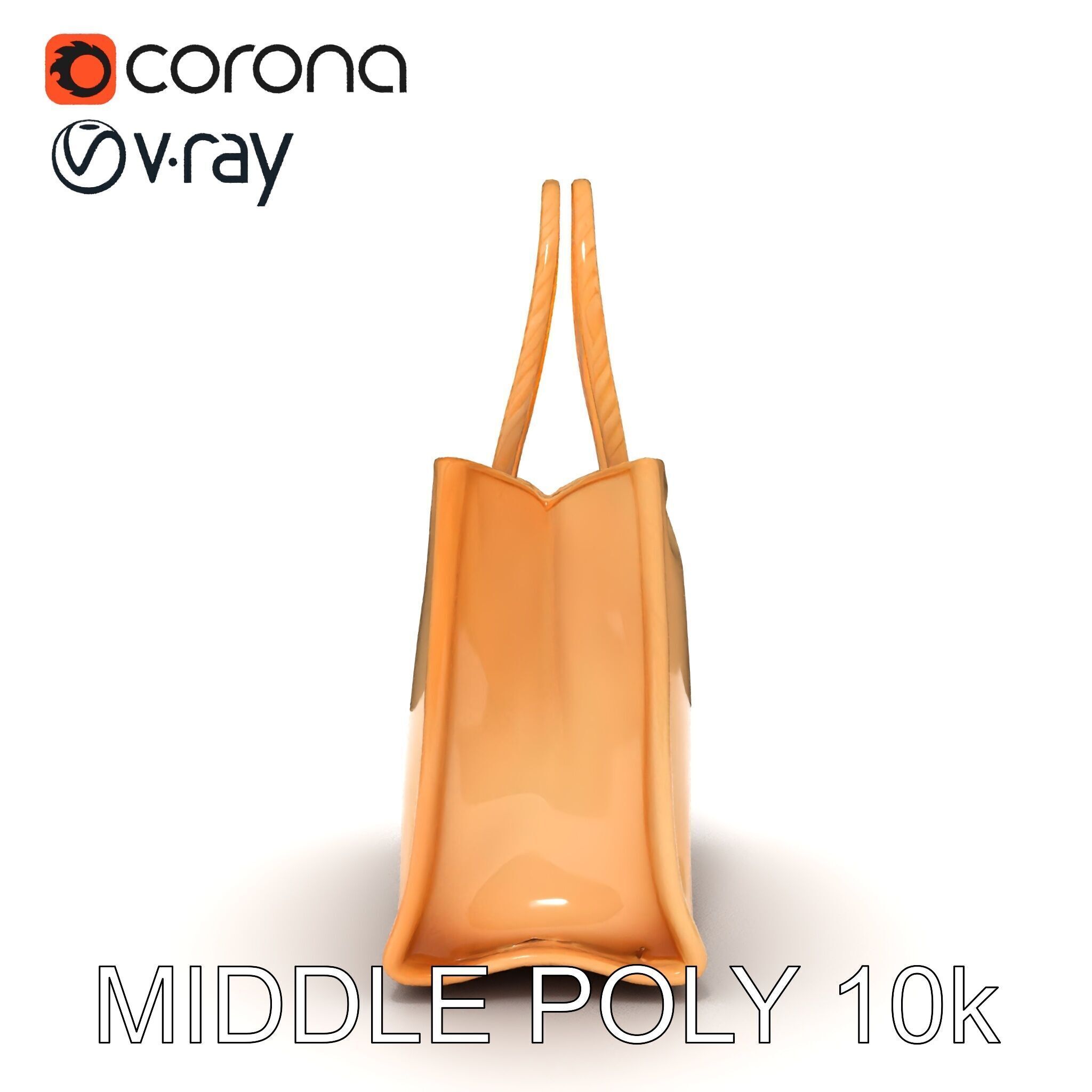 HighQuality Tote Bag D Model Pack Low-poly 3D model_6