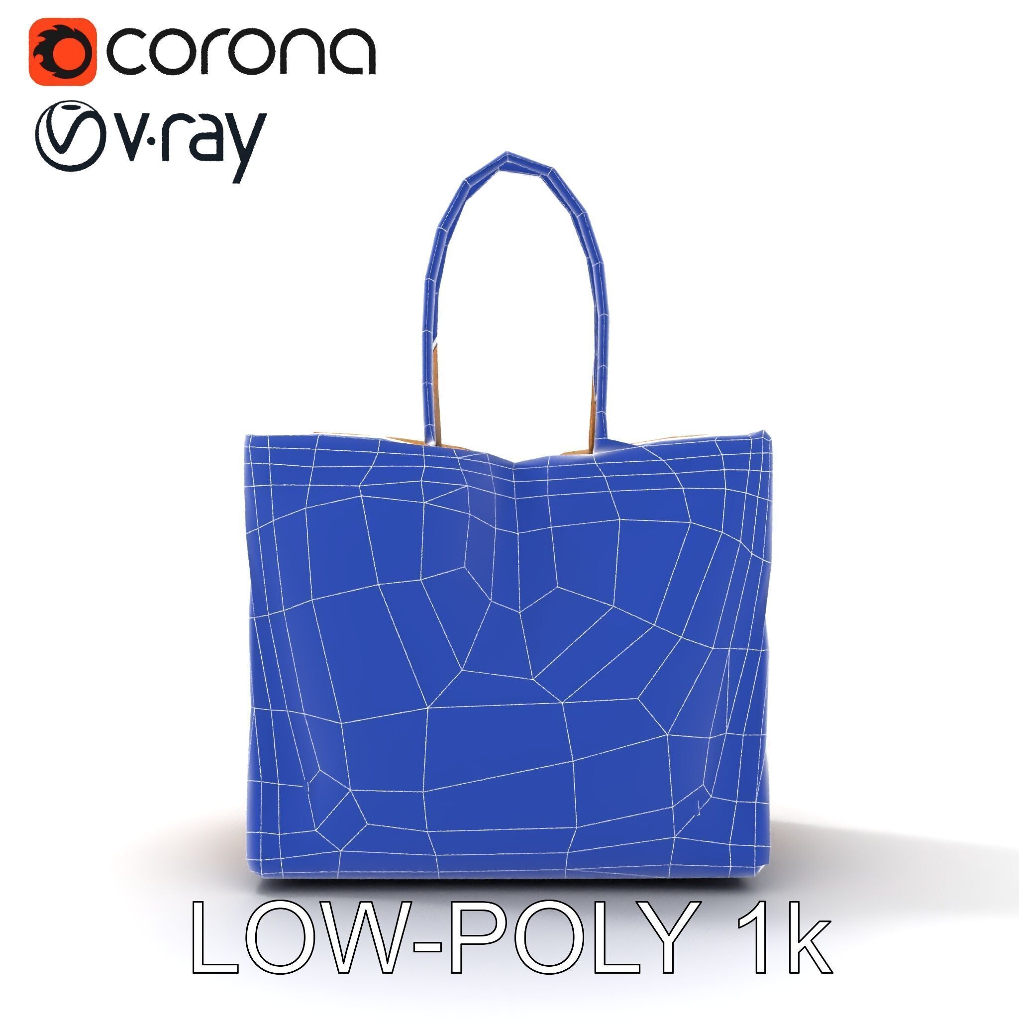 HighQuality Tote Bag D Model Pack Low-poly 3D model_33