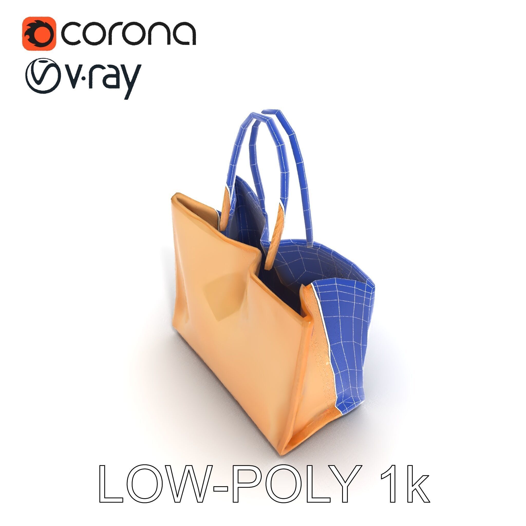 HighQuality Tote Bag D Model Pack Low-poly 3D model_17