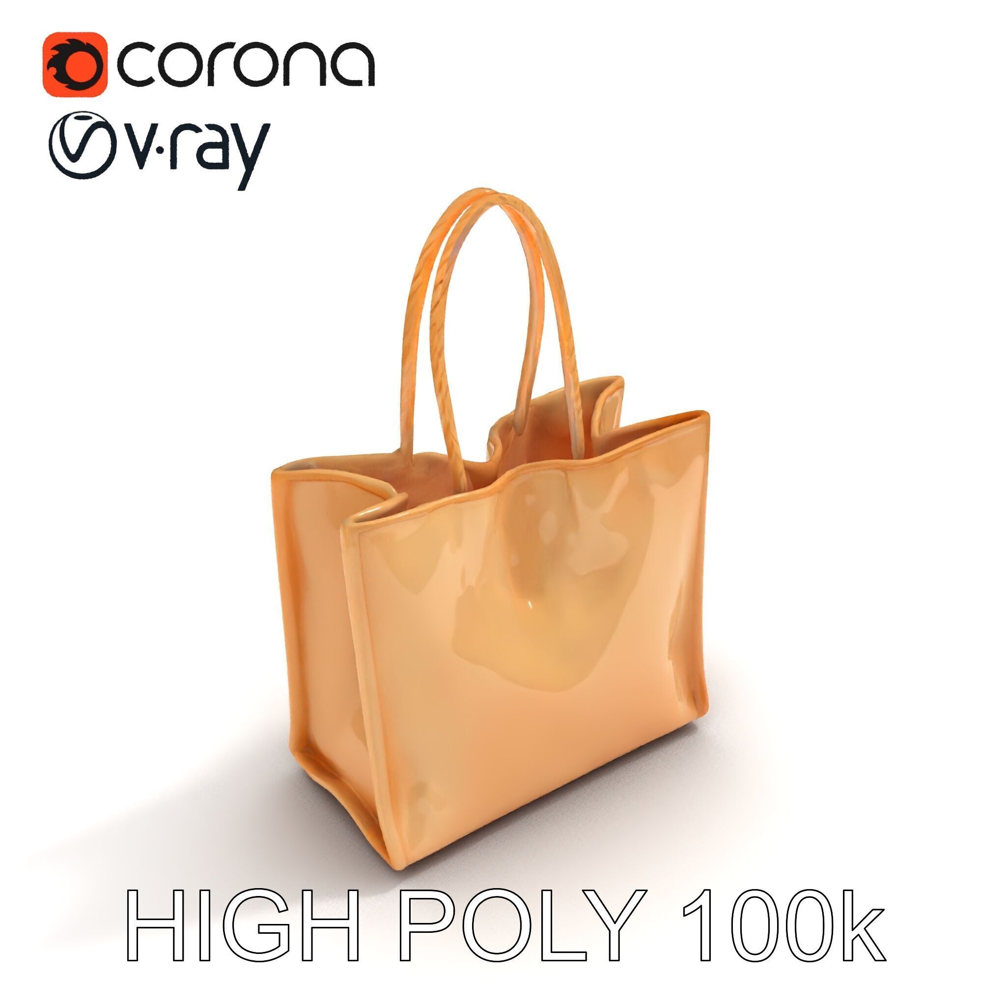 HighQuality Tote Bag D Model Pack Low-poly 3D model_35