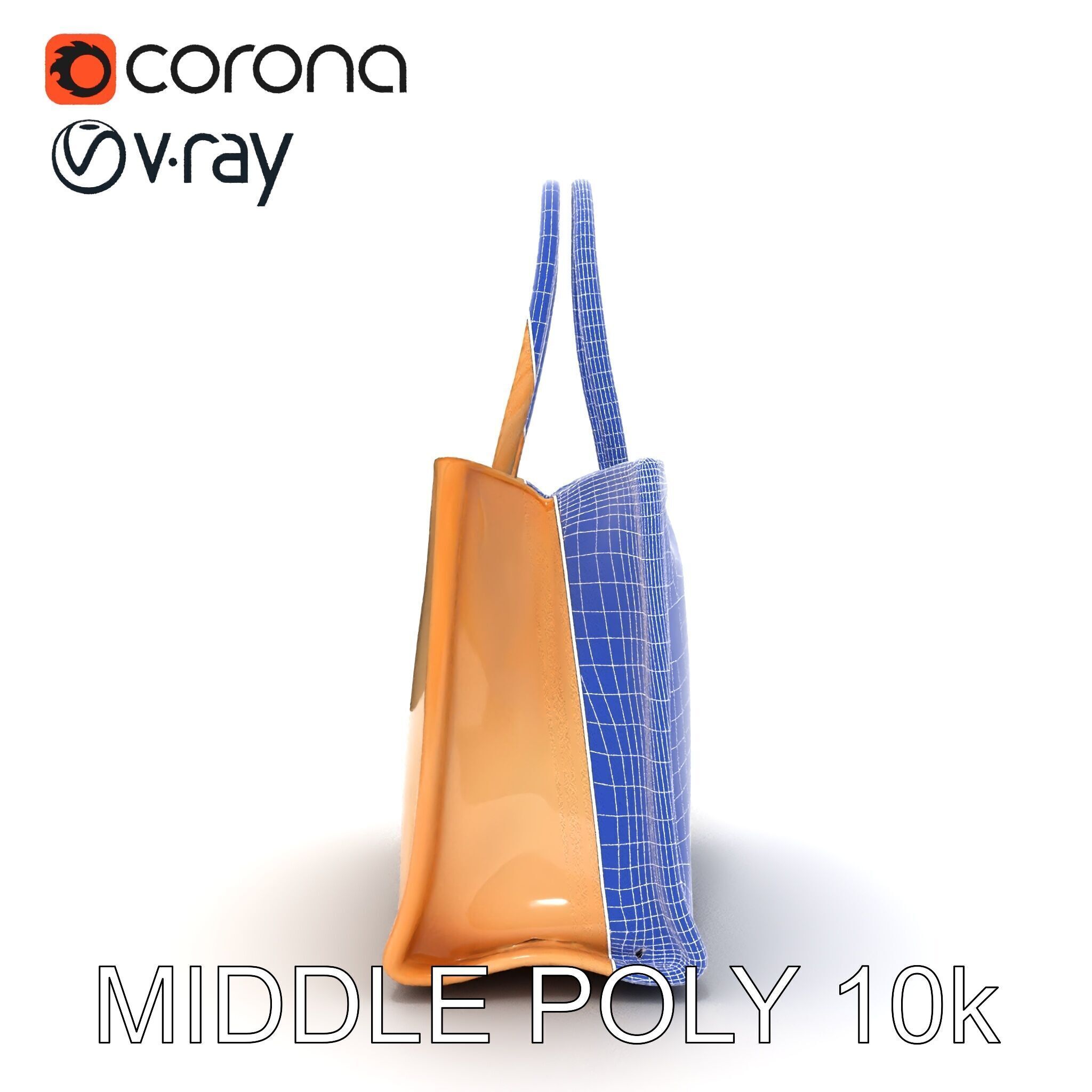 HighQuality Tote Bag D Model Pack Low-poly 3D model_29