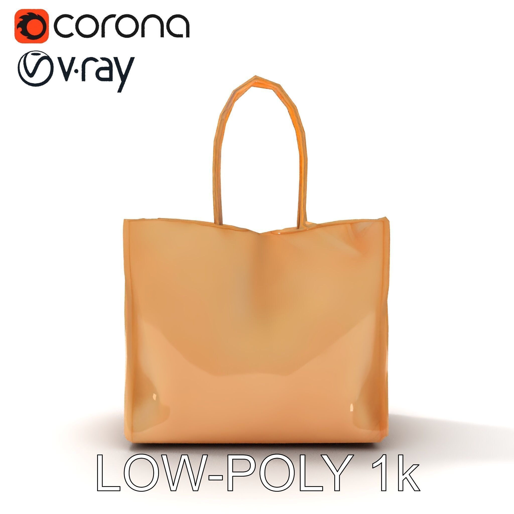 HighQuality Tote Bag D Model Pack Low-poly 3D model_19