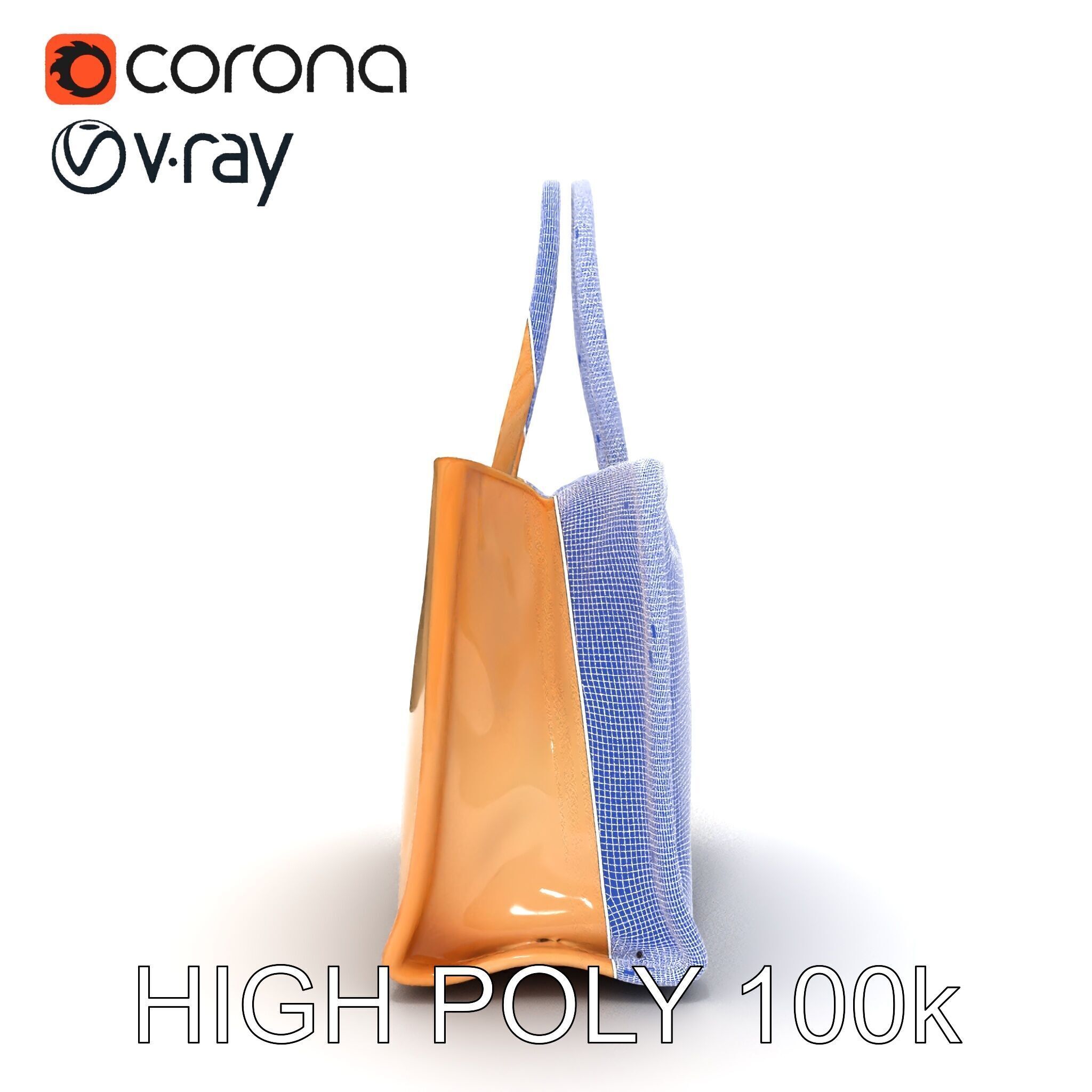 HighQuality Tote Bag D Model Pack Low-poly 3D model_22