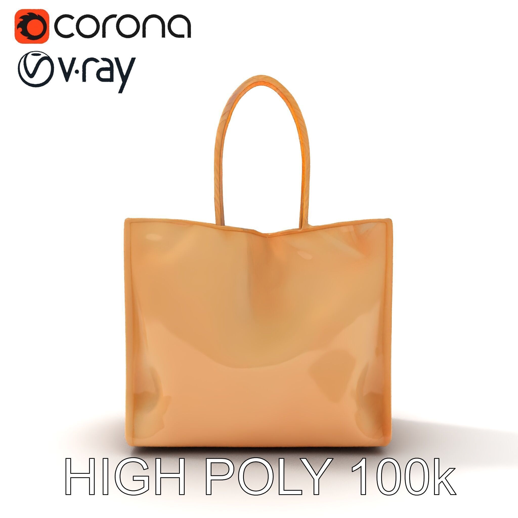 HighQuality Tote Bag D Model Pack Low-poly 3D model_11