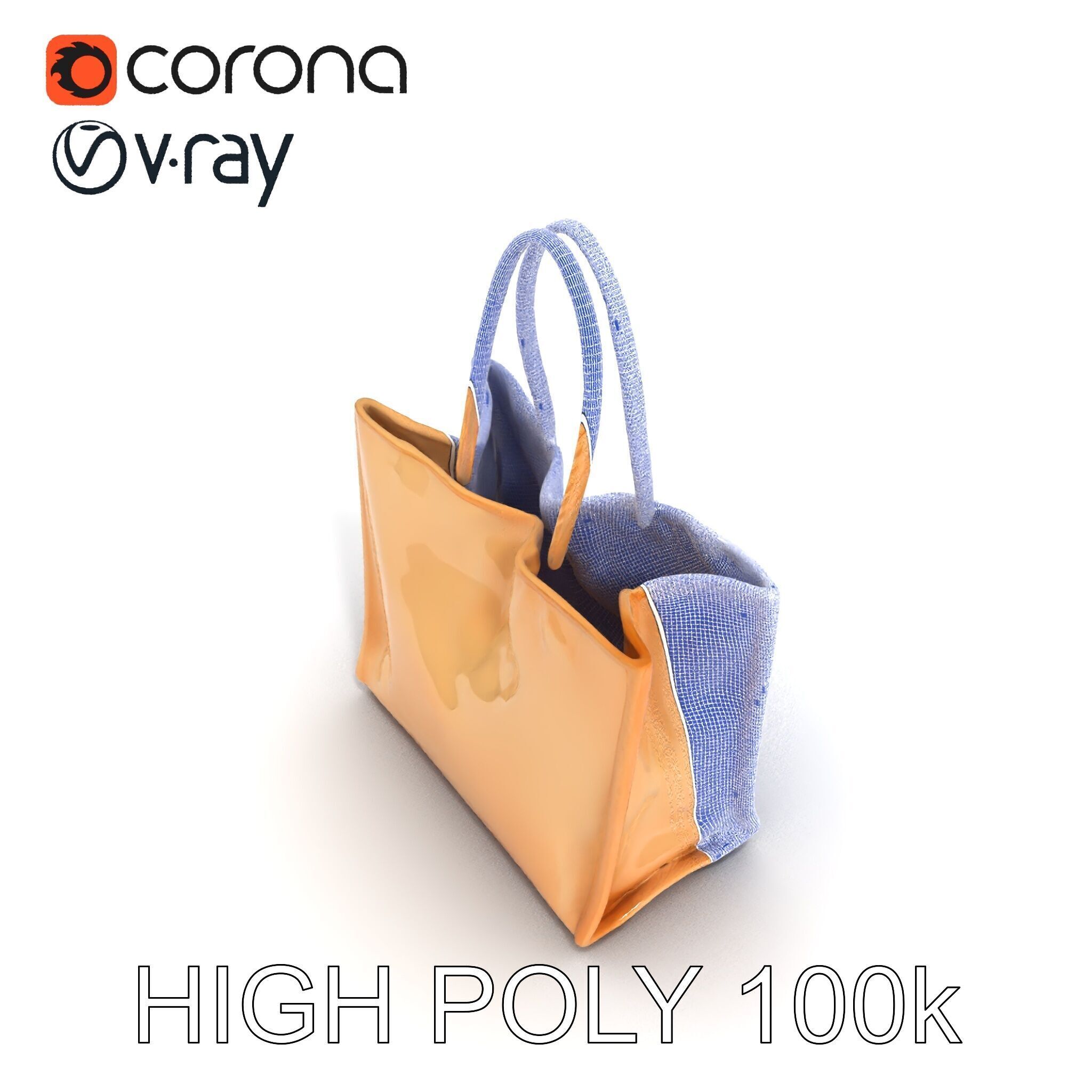 HighQuality Tote Bag D Model Pack Low-poly 3D model_25