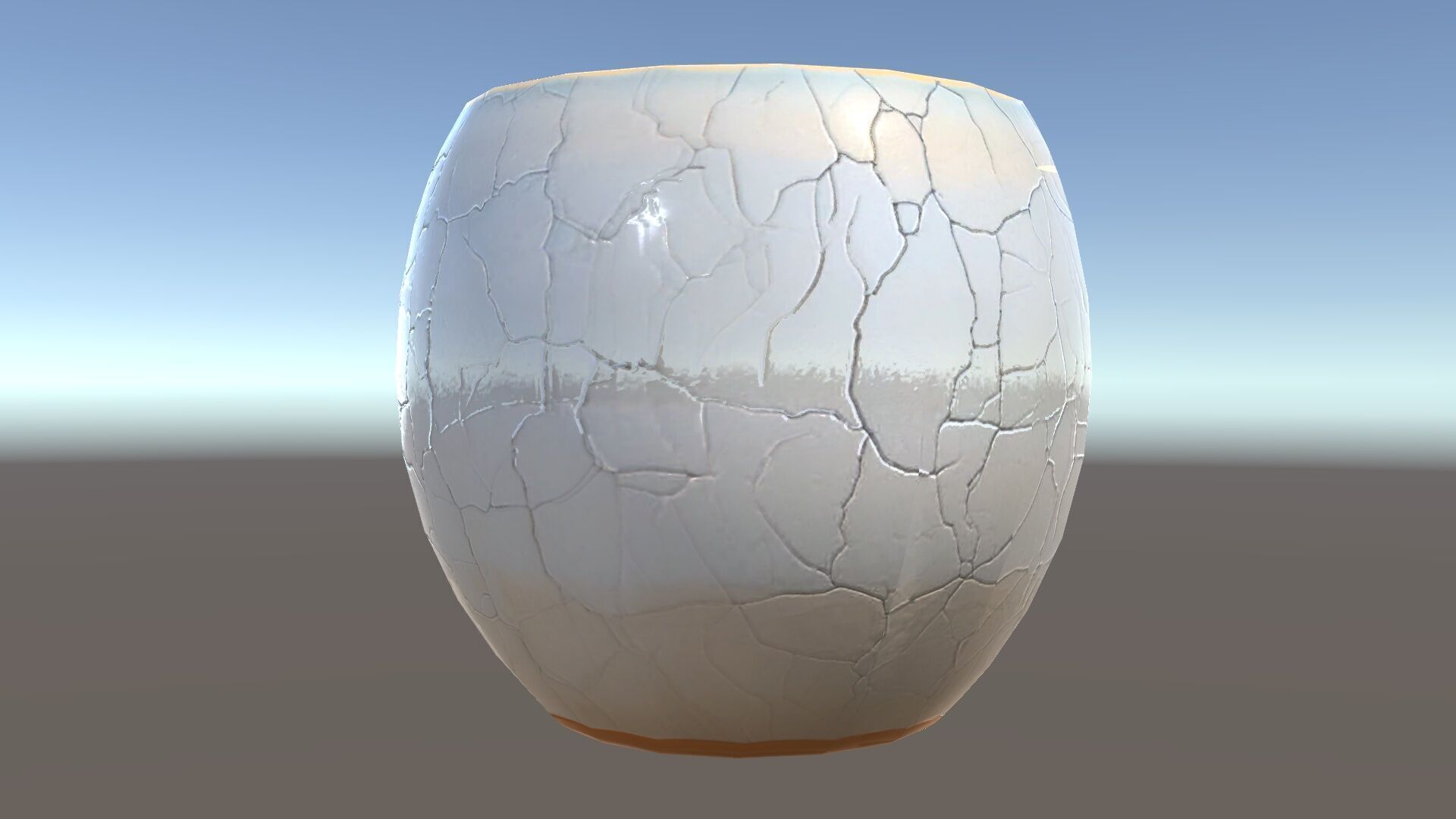 Elegant Ceramic Vase Model Pack with Crackle Finish Low-poly 3D model_32