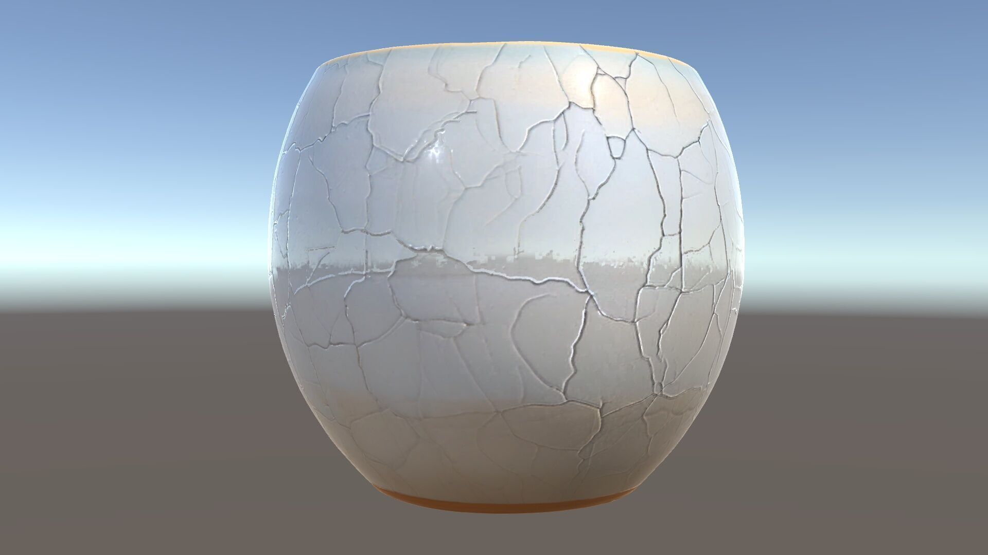 Elegant Ceramic Vase Model Pack with Crackle Finish Low-poly 3D model_6