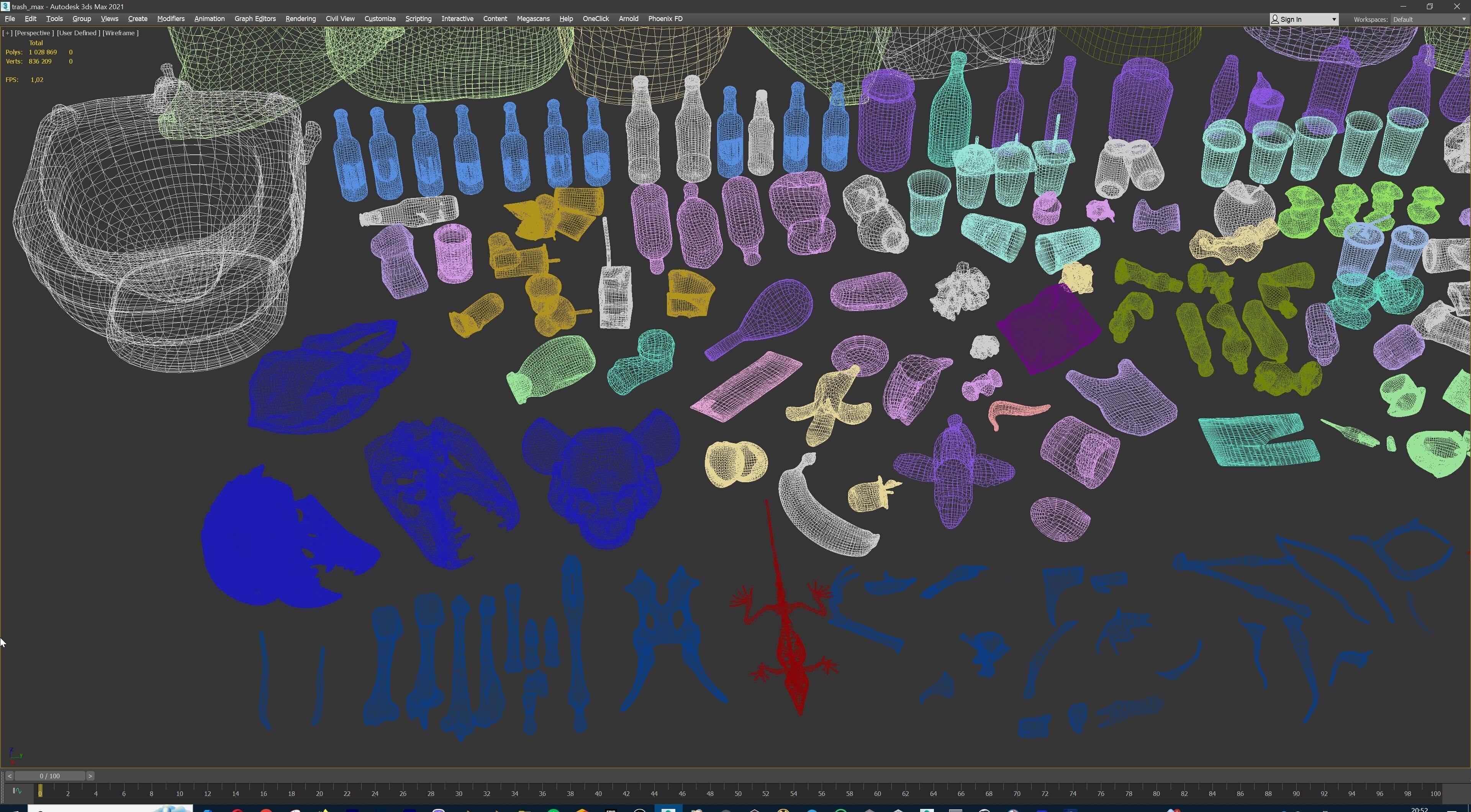 Game Ready Stylized Urban Trash  Waste Pack - 230 assets Low-poly 3D model_46