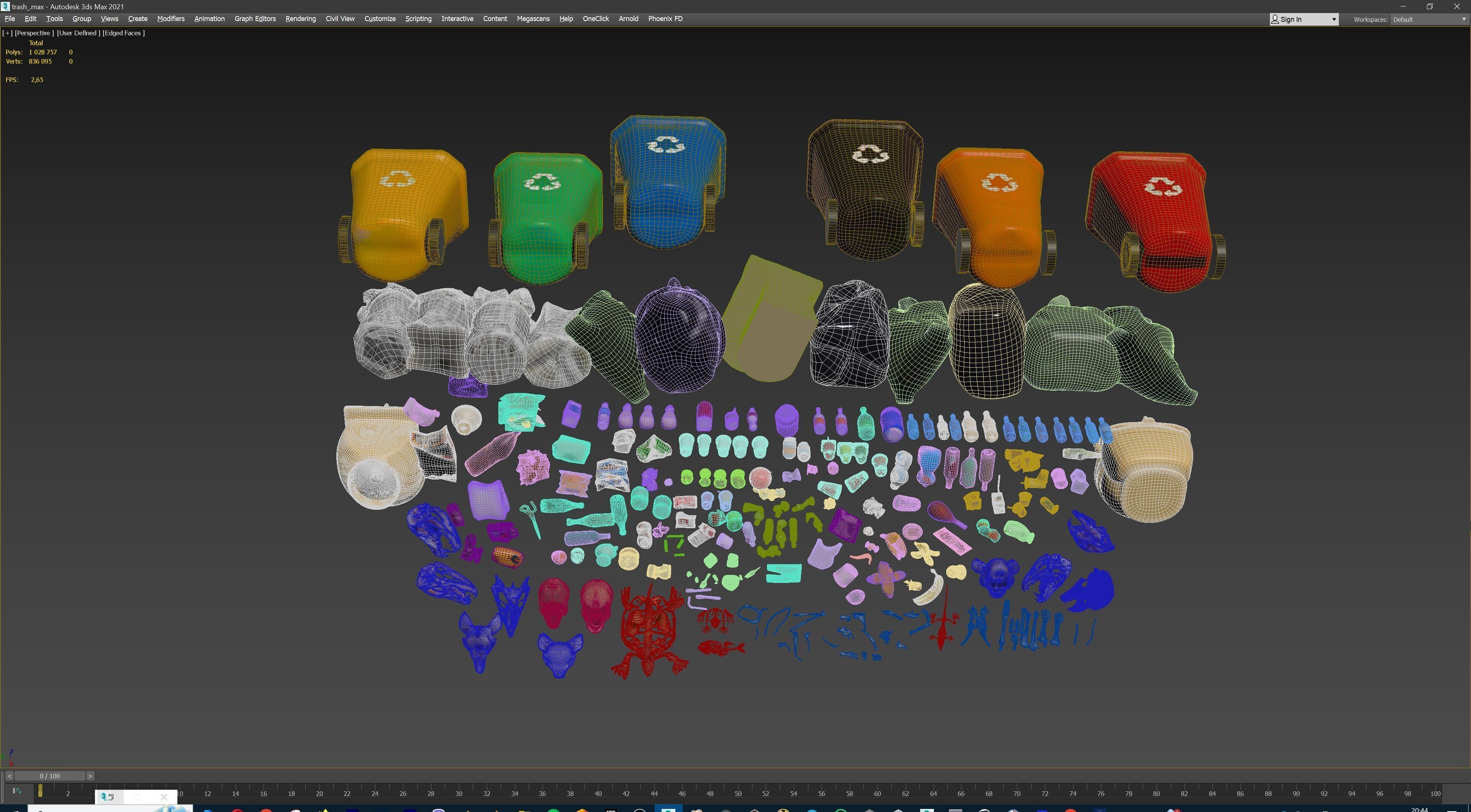 Game Ready Stylized Urban Trash  Waste Pack - 230 assets Low-poly 3D model_34