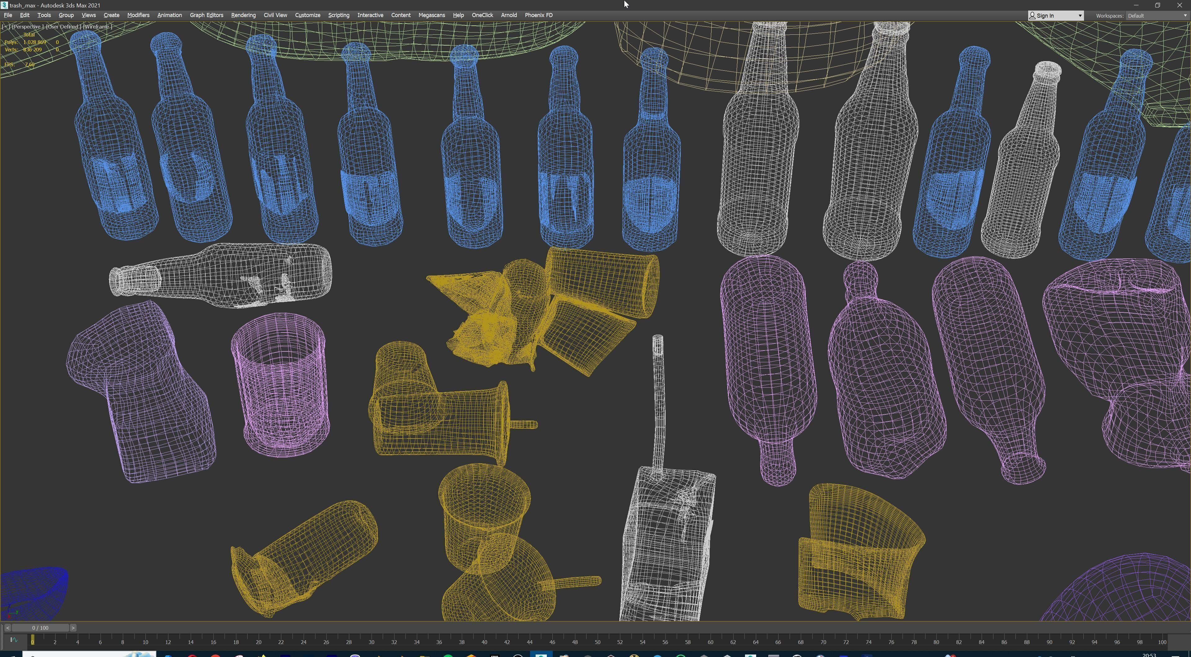 Game Ready Stylized Urban Trash  Waste Pack - 230 assets Low-poly 3D model_49