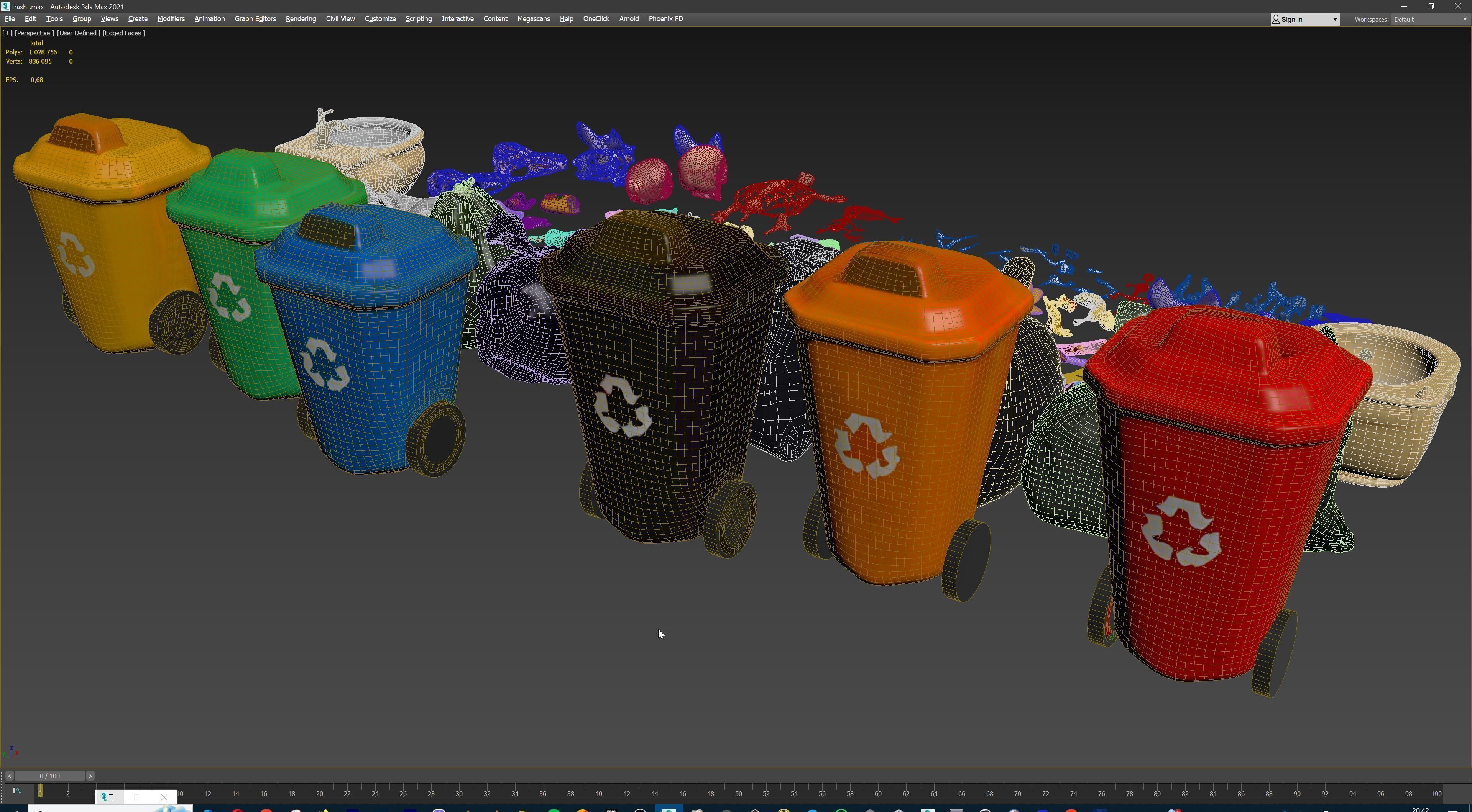Game Ready Stylized Urban Trash  Waste Pack - 230 assets Low-poly 3D model_33