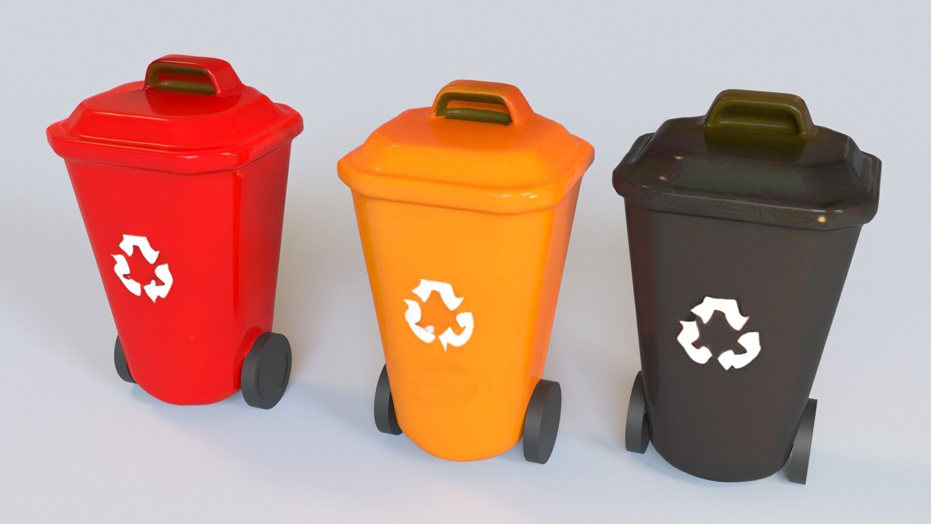 Game Ready Stylized Urban Trash  Waste Pack - 230 assets Low-poly 3D model_13
