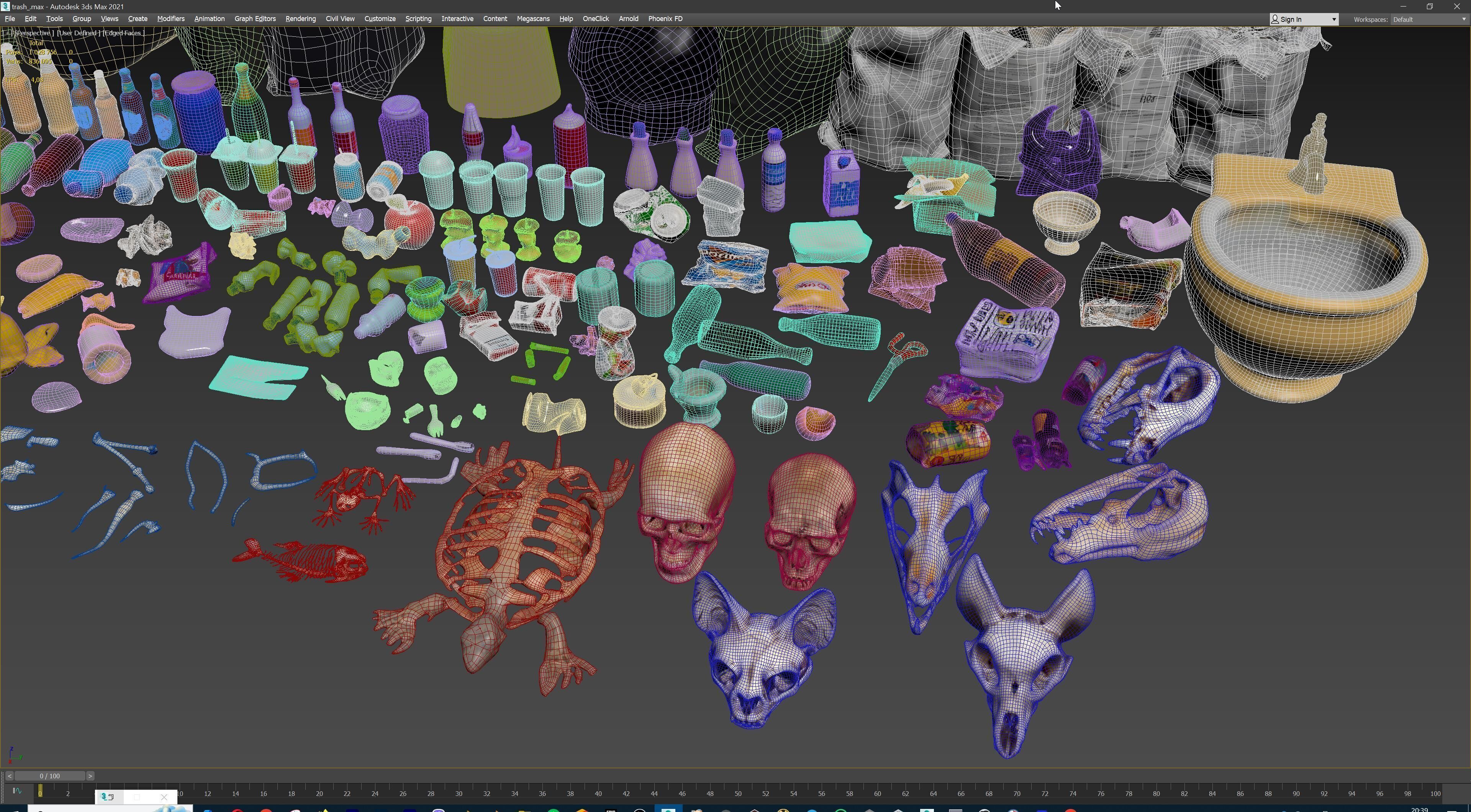 Game Ready Stylized Urban Trash  Waste Pack - 230 assets Low-poly 3D model_23