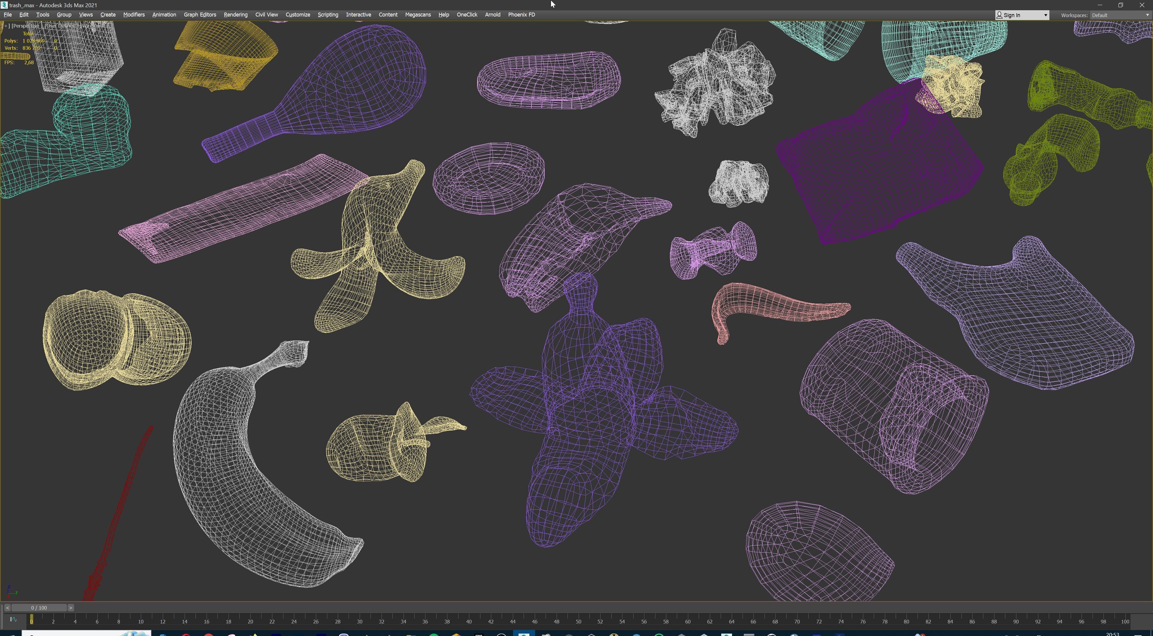 Game Ready Stylized Urban Trash  Waste Pack - 230 assets Low-poly 3D model_50