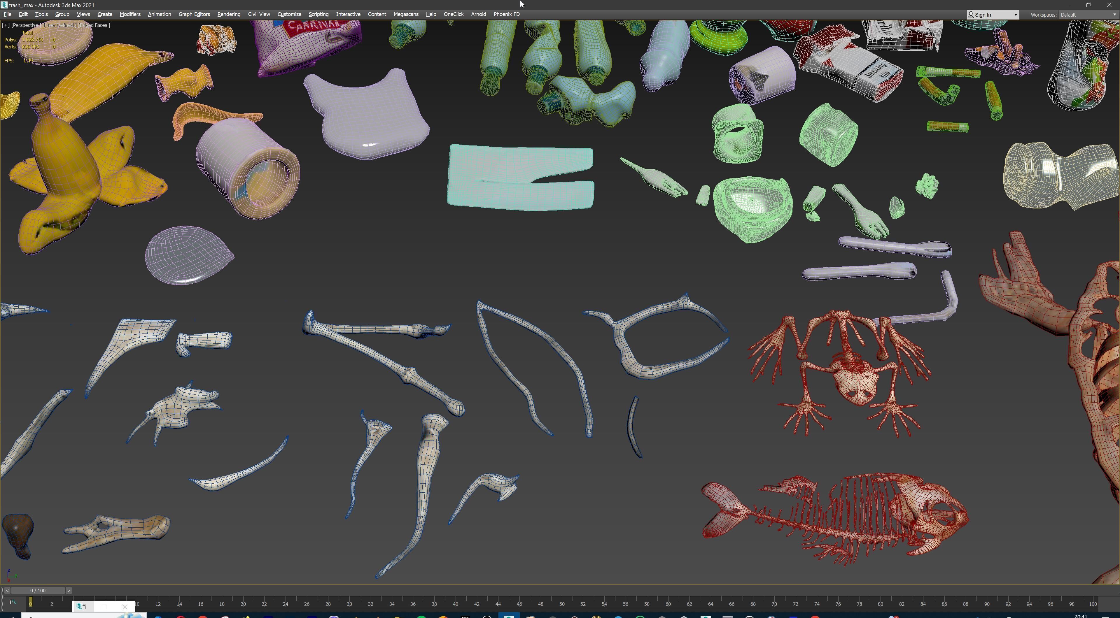 Game Ready Stylized Urban Trash  Waste Pack - 230 assets Low-poly 3D model_28