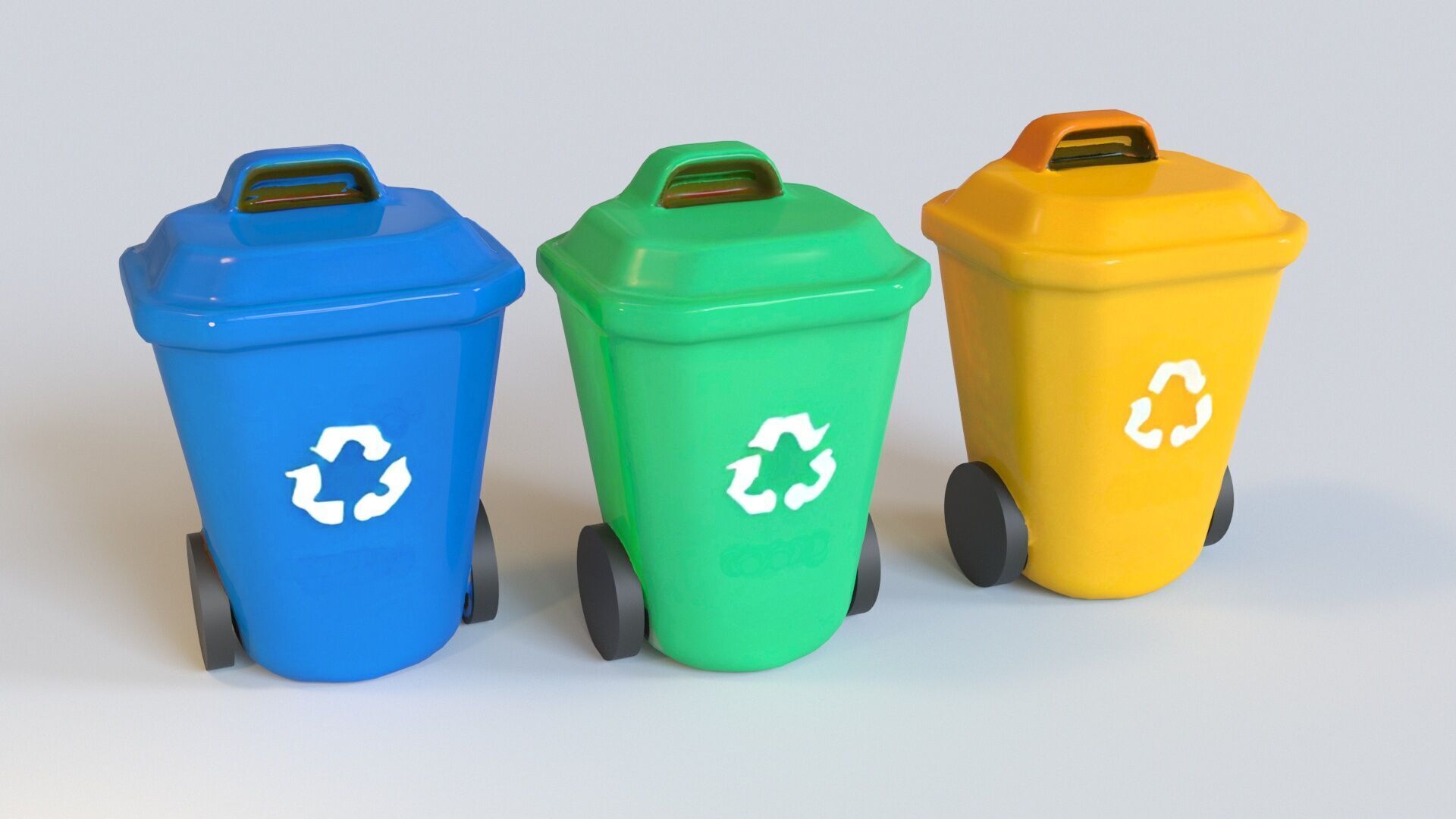 Game Ready Stylized Urban Trash  Waste Pack - 230 assets Low-poly 3D model_12