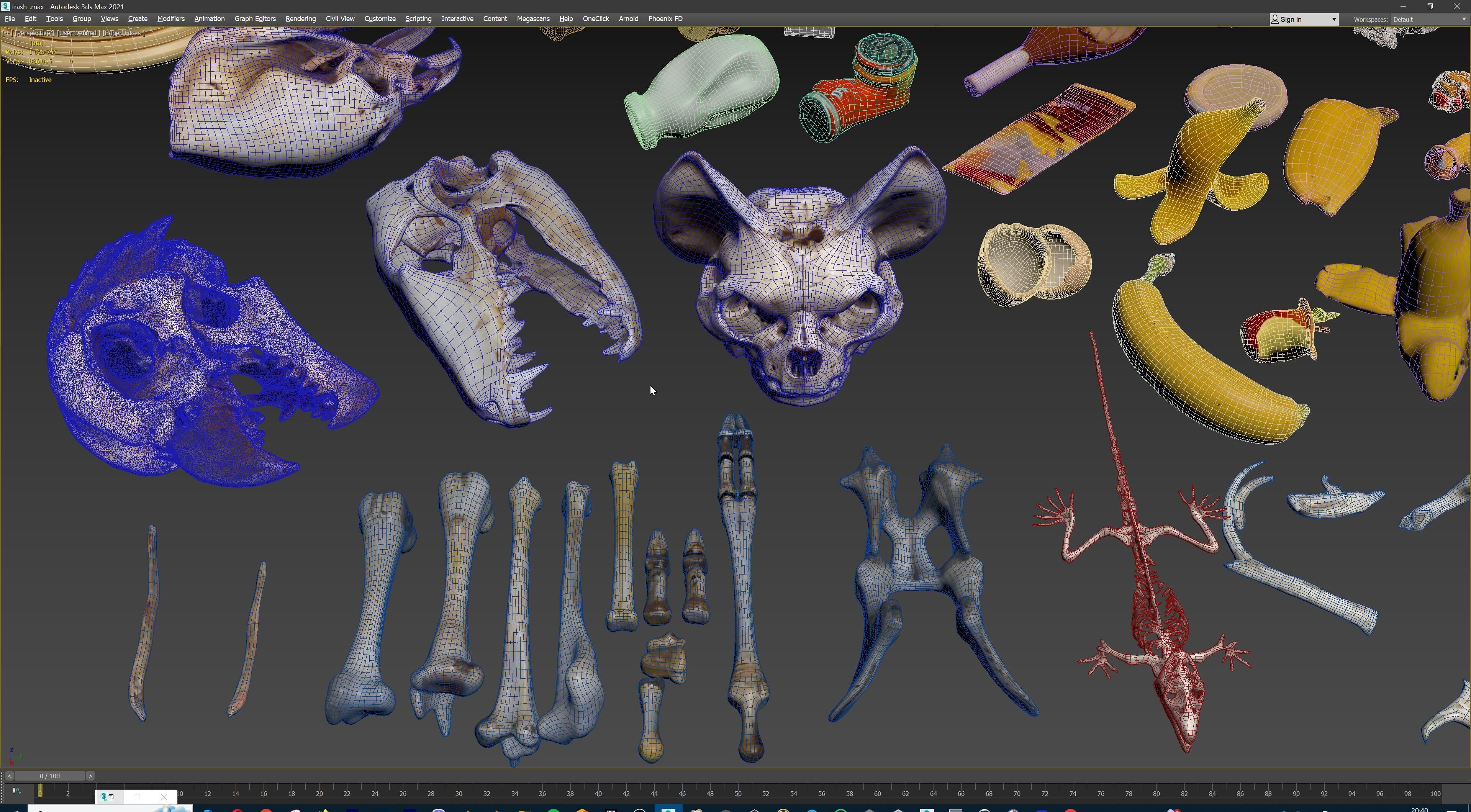 Game Ready Stylized Urban Trash  Waste Pack - 230 assets Low-poly 3D model_26