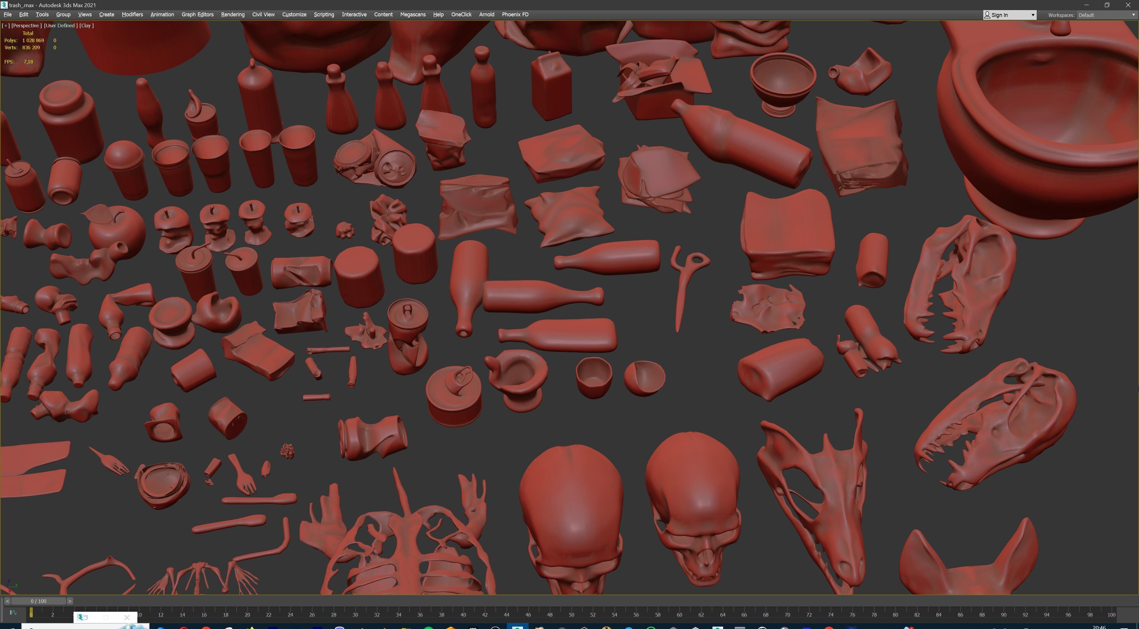 Game Ready Stylized Urban Trash  Waste Pack - 230 assets Low-poly 3D model_41