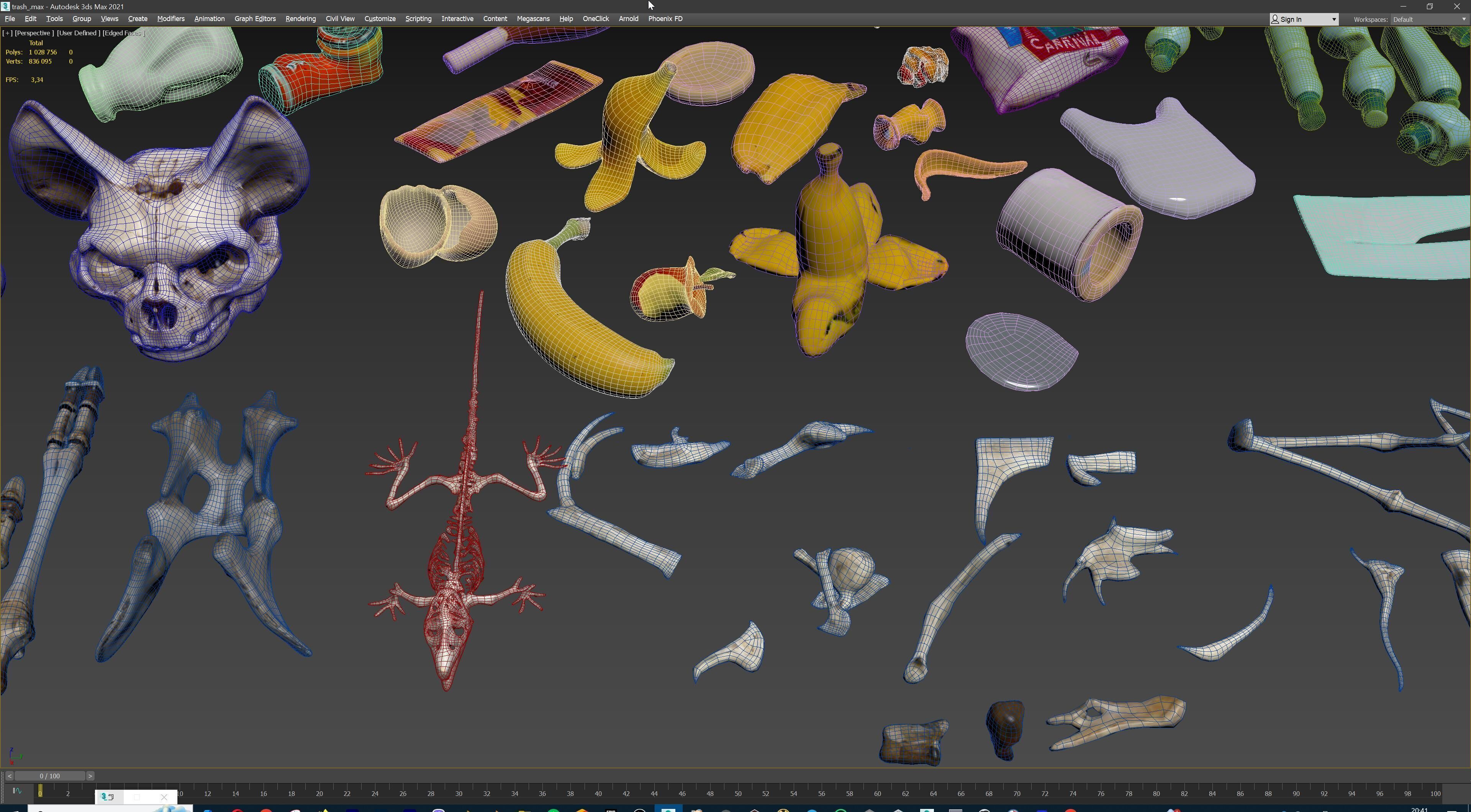 Game Ready Stylized Urban Trash  Waste Pack - 230 assets Low-poly 3D model_27