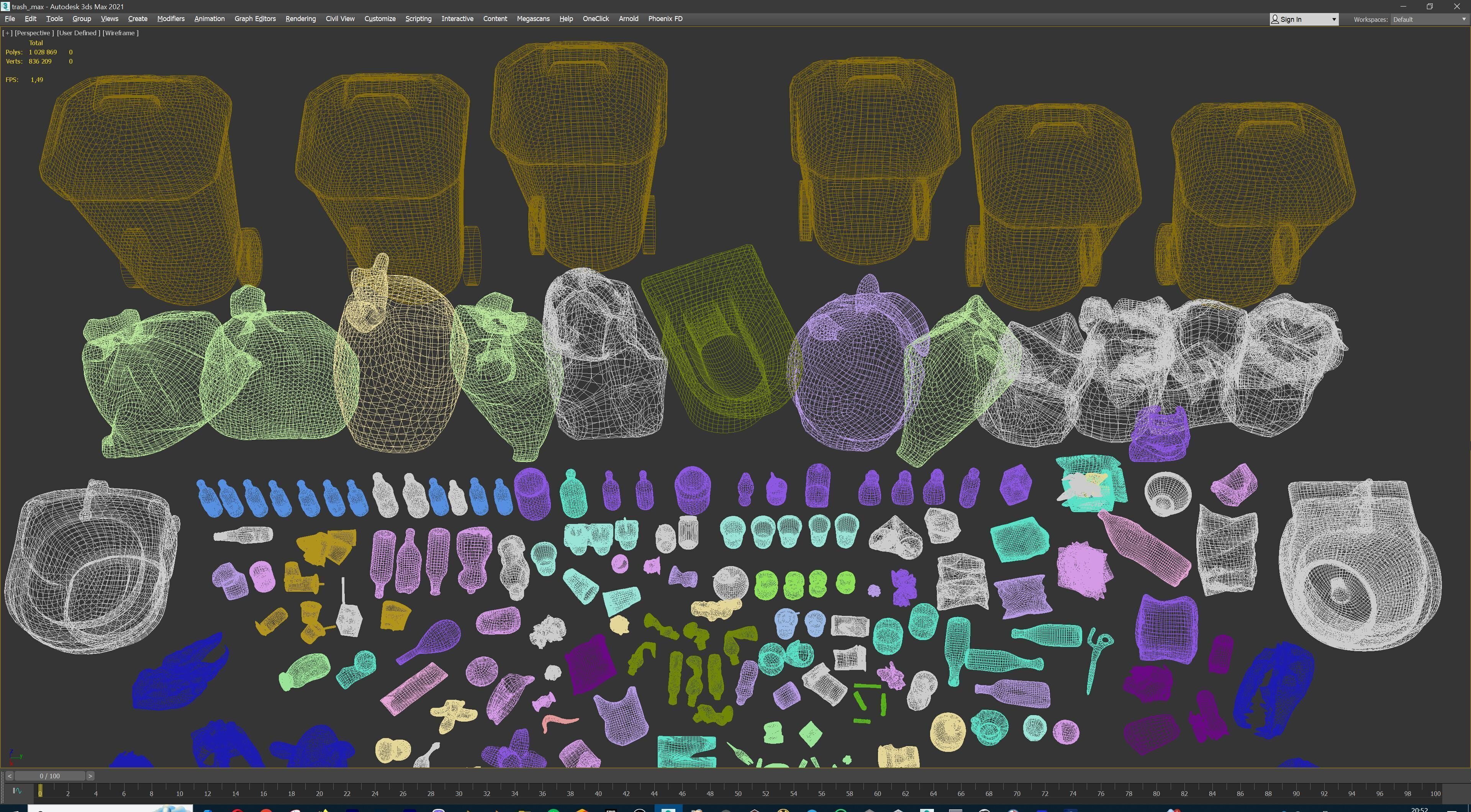 Game Ready Stylized Urban Trash  Waste Pack - 230 assets Low-poly 3D model_47