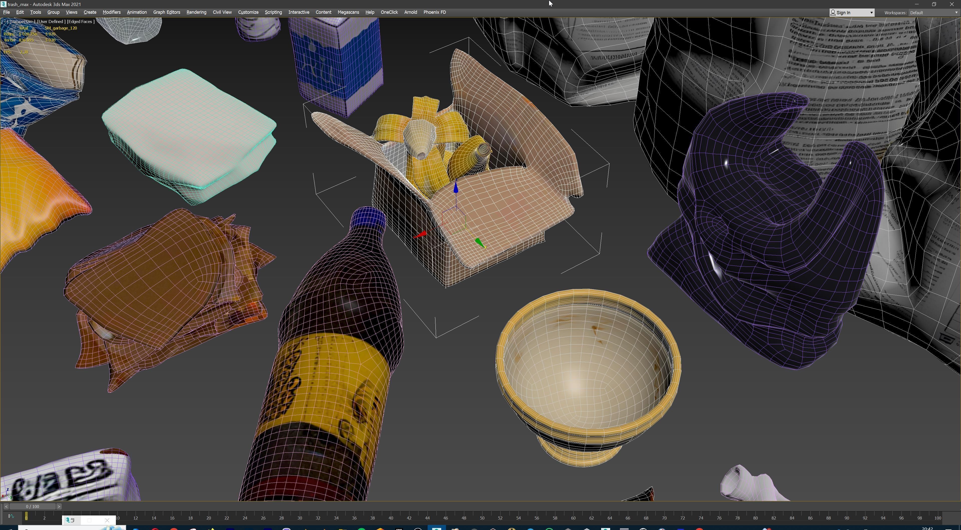 Game Ready Stylized Urban Trash  Waste Pack - 230 assets Low-poly 3D model_31