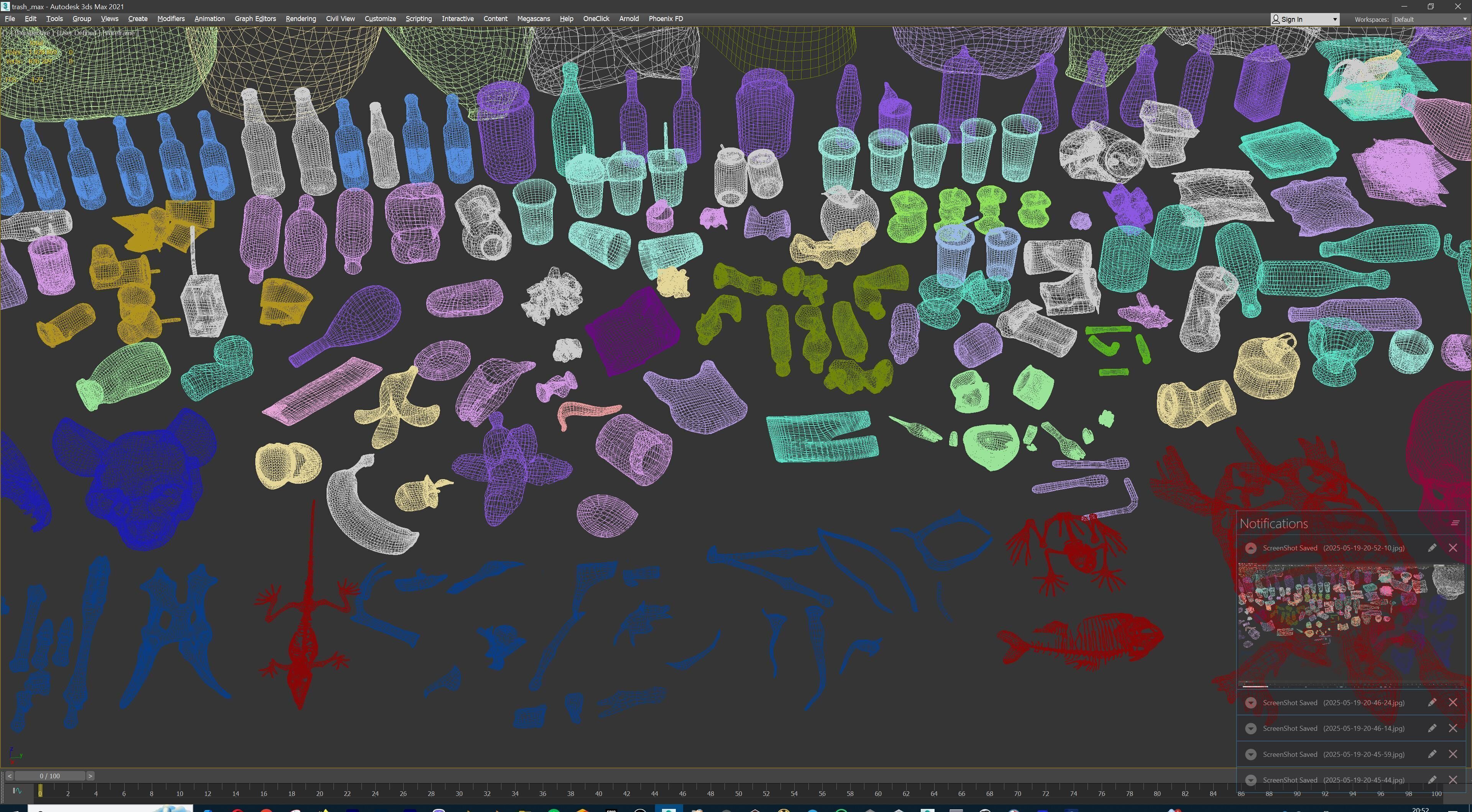 Game Ready Stylized Urban Trash  Waste Pack - 230 assets Low-poly 3D model_44